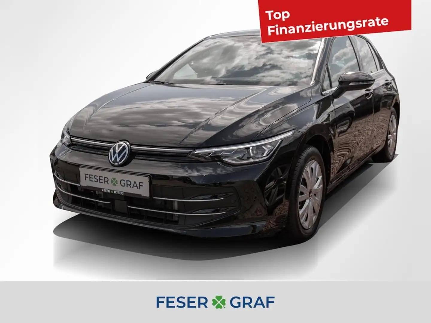 Volkswagen Golf VIII 1.5 eTSI Style DSG AHK/Matrix/HUD/NAVI/Tel/DA Schwarz - 1