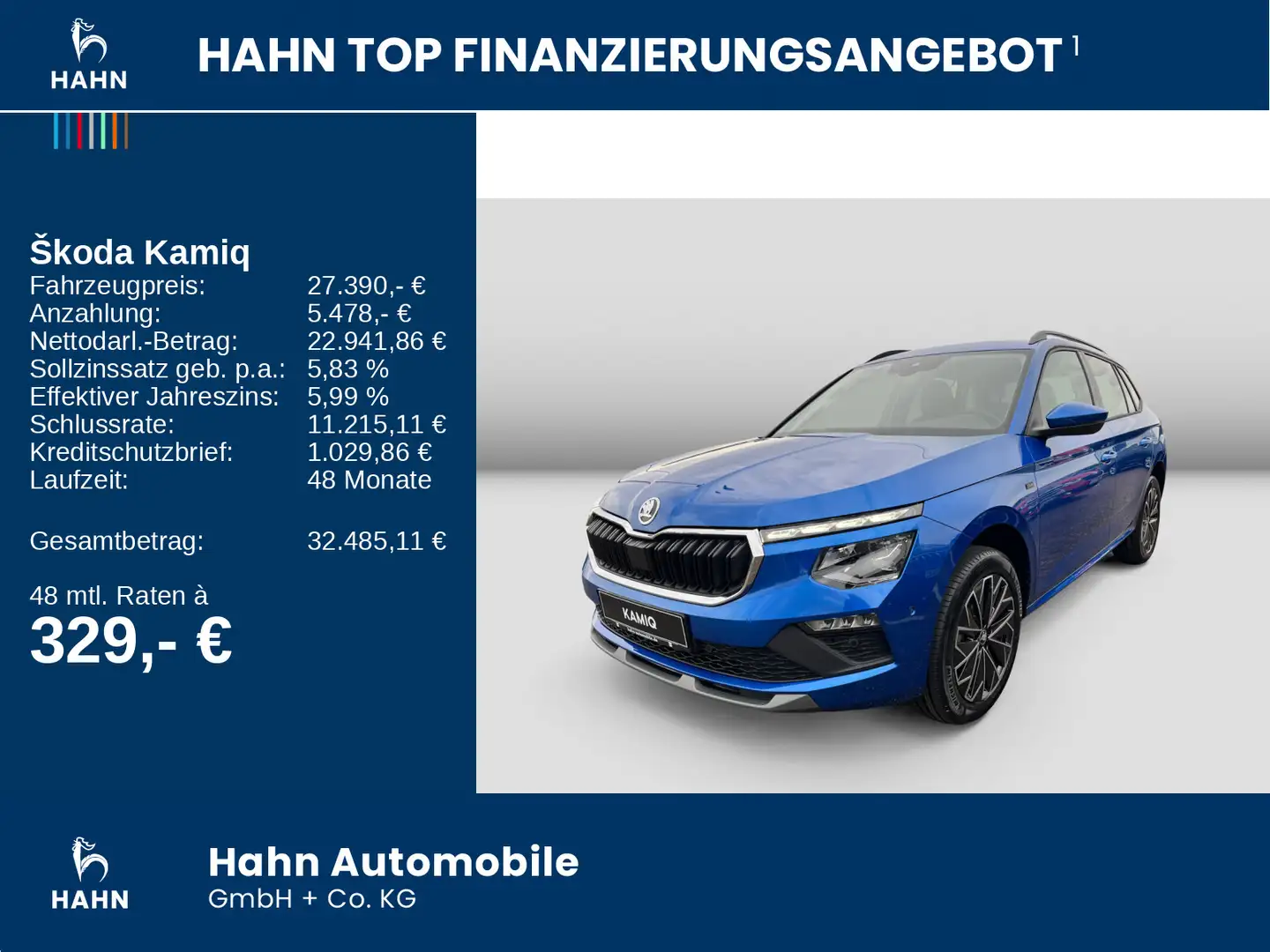 Skoda Kamiq Tour TSI DSG 115PS SHZ LED PDC Kam Assiste Blau - 2