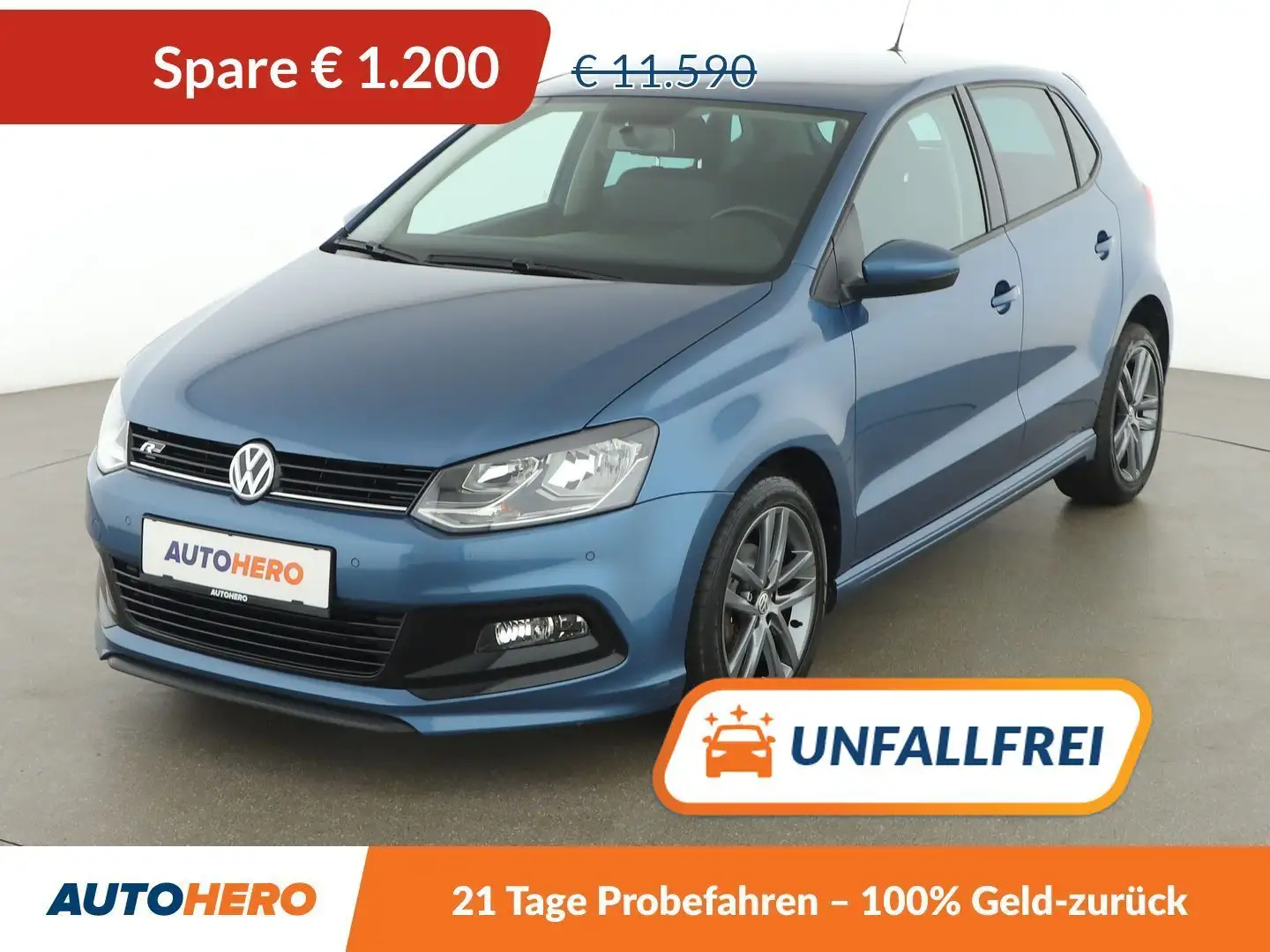 Volkswagen Polo 1.0 Comfortline BlueMotion Tech R-Line Bleu - 1