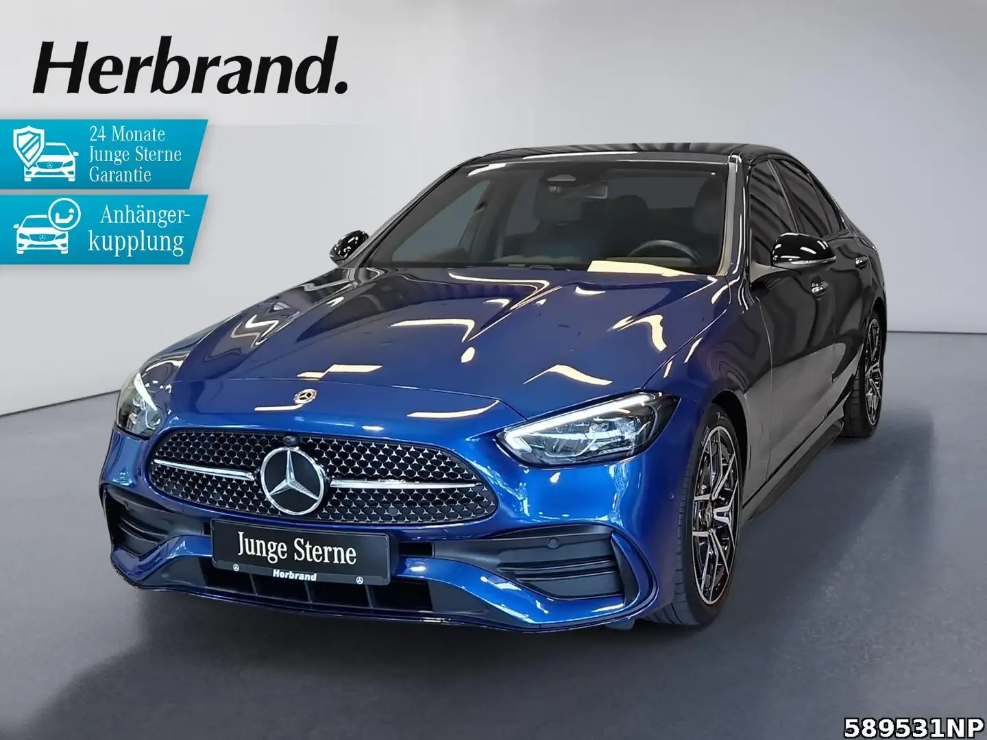 Mercedes-Benz C 200 AMG AHK Sitzklima Distronic Standh. Totw. Blau - 1