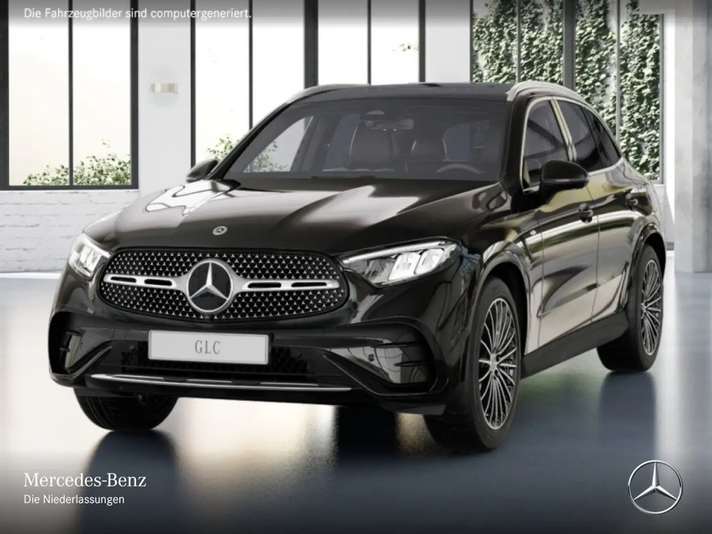 Mercedes-Benz GLC 300 de 4M AMG+PANO+360+AHK+LED+TOTW+KEYLESS+9G Schwarz - 2