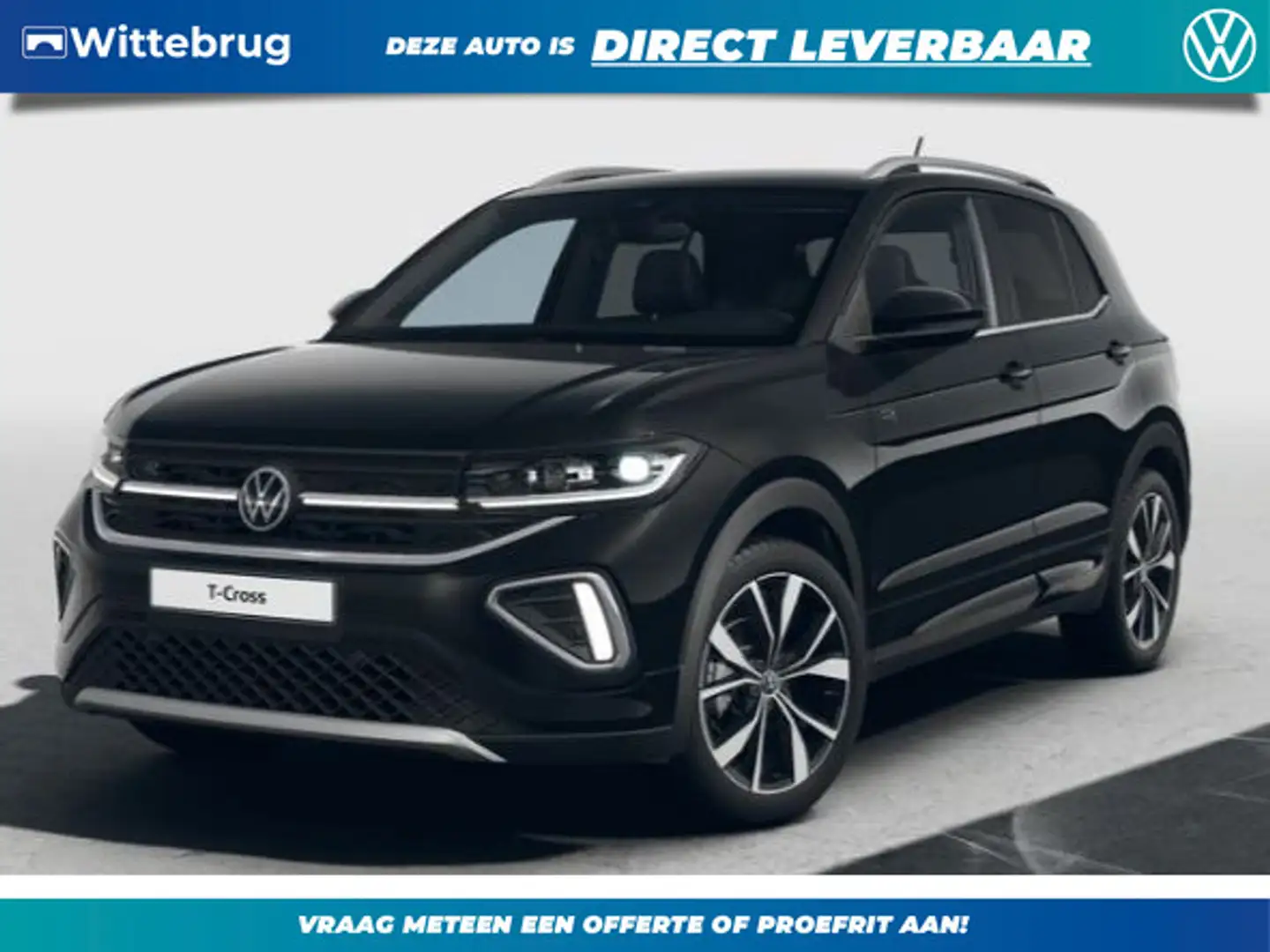 Volkswagen T-Cross 1.0 TSI R-Line Zwart - 1