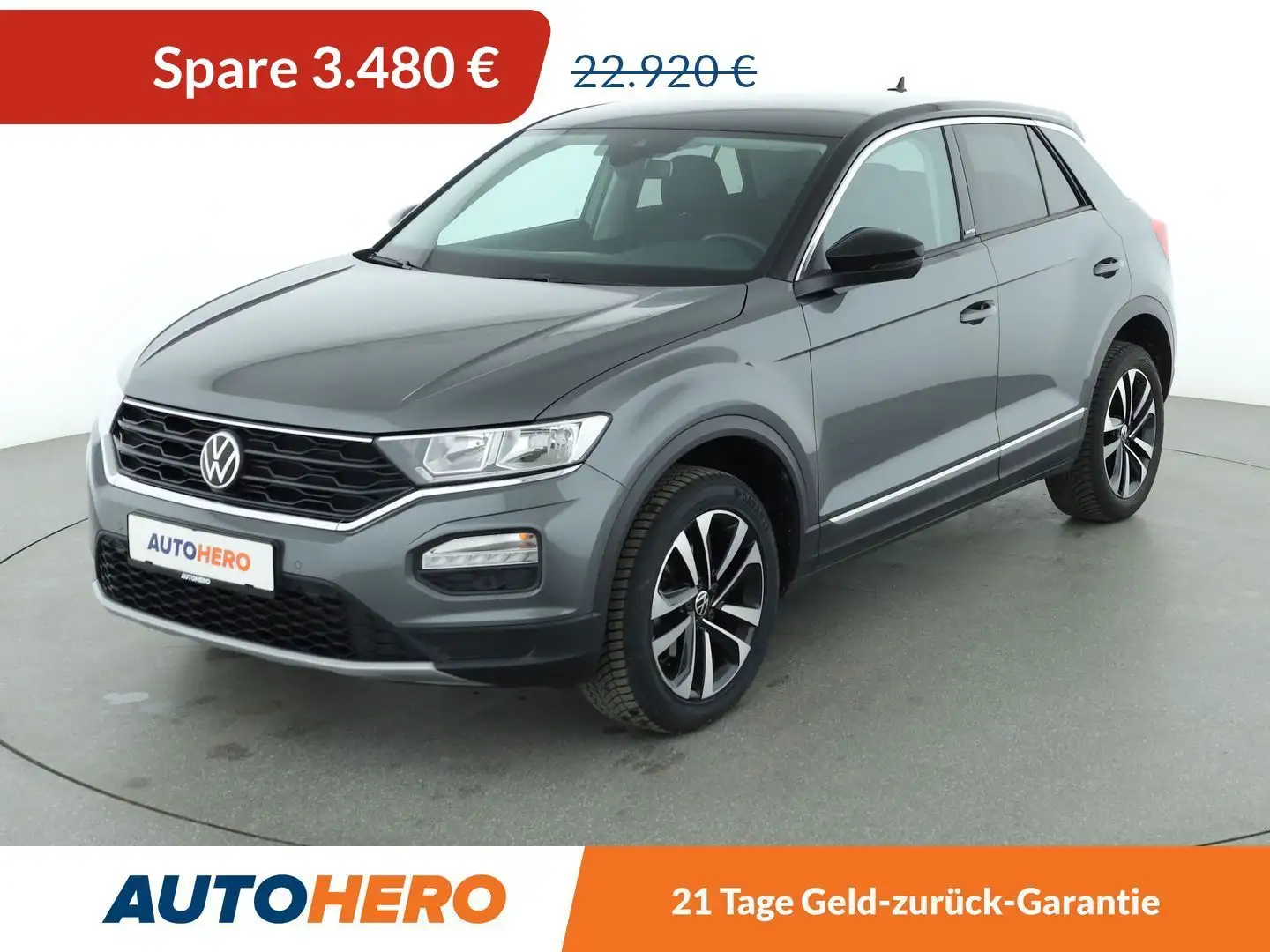 Volkswagen T-Roc 1.5 TSI ACT United*NAVI*PDC*SHZ*KLIMA*GARANTIE* Gris - 1