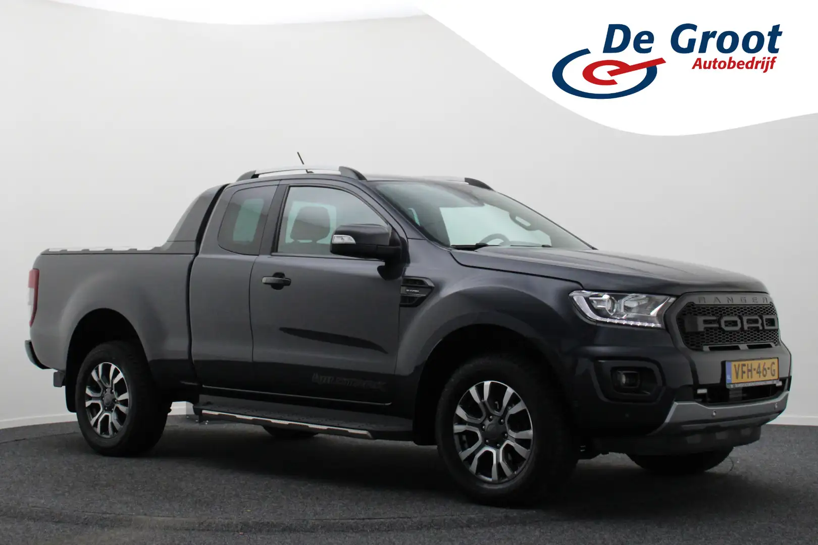 Ford Ranger 2.0 EcoBlue Wildtrak Supercab Leer, ACC, Camera, A Grijs - 1