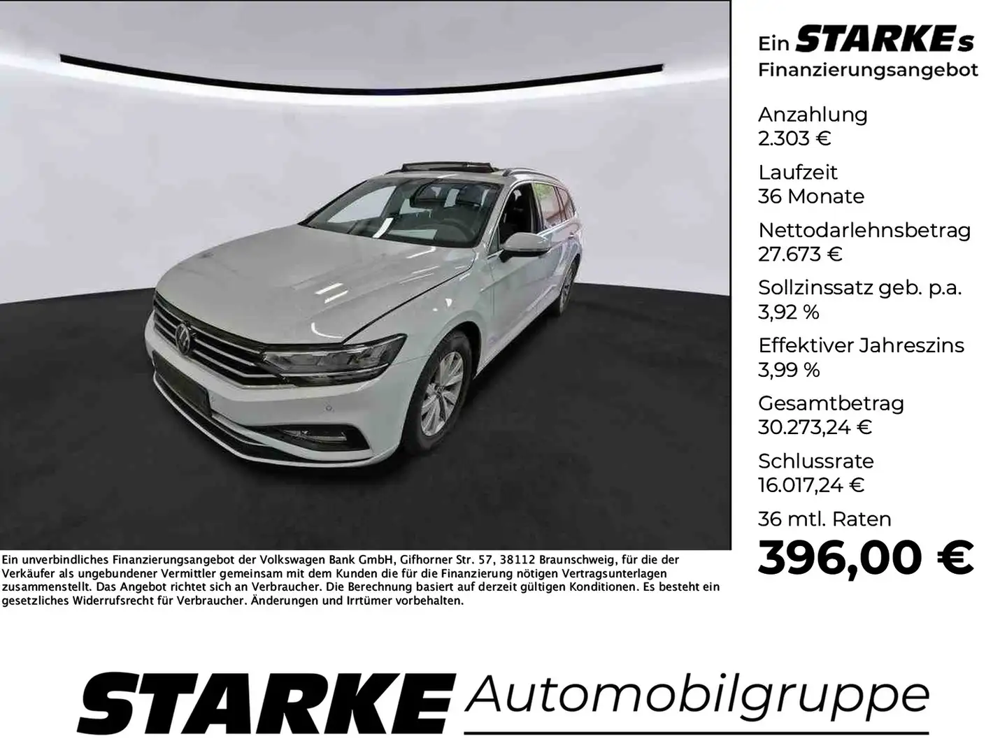 Volkswagen Passat Variant 2.0 TDI DSG Business Weiß - 1
