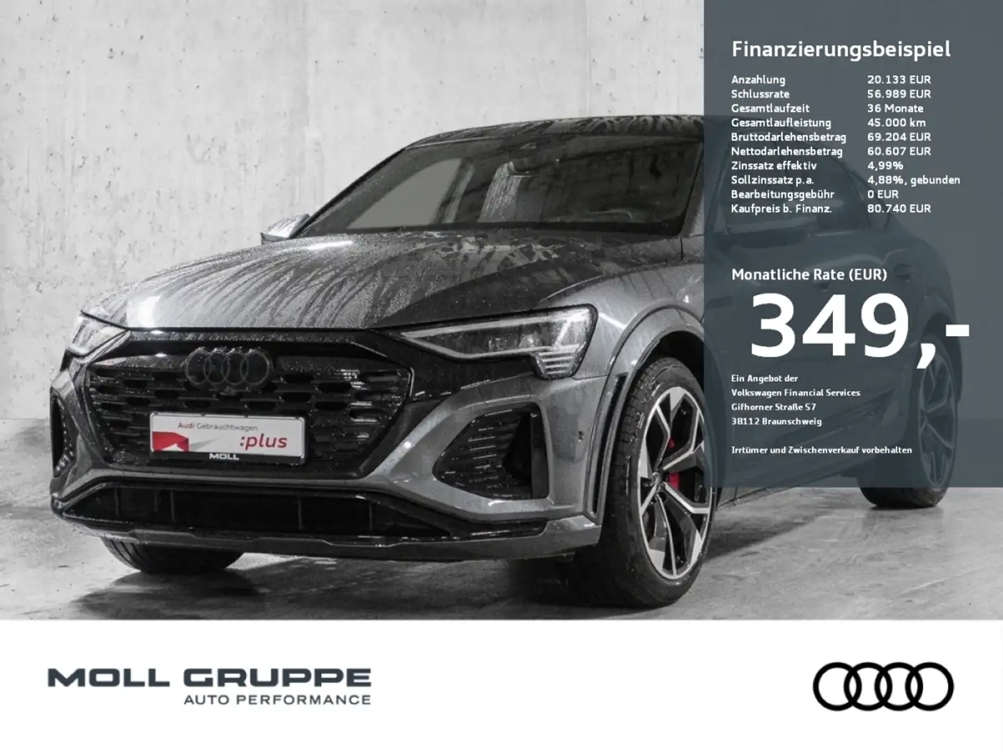 Audi SQ8 Sportback e-tron (AHK*Head Up) NAVI LEDER Gris - 1