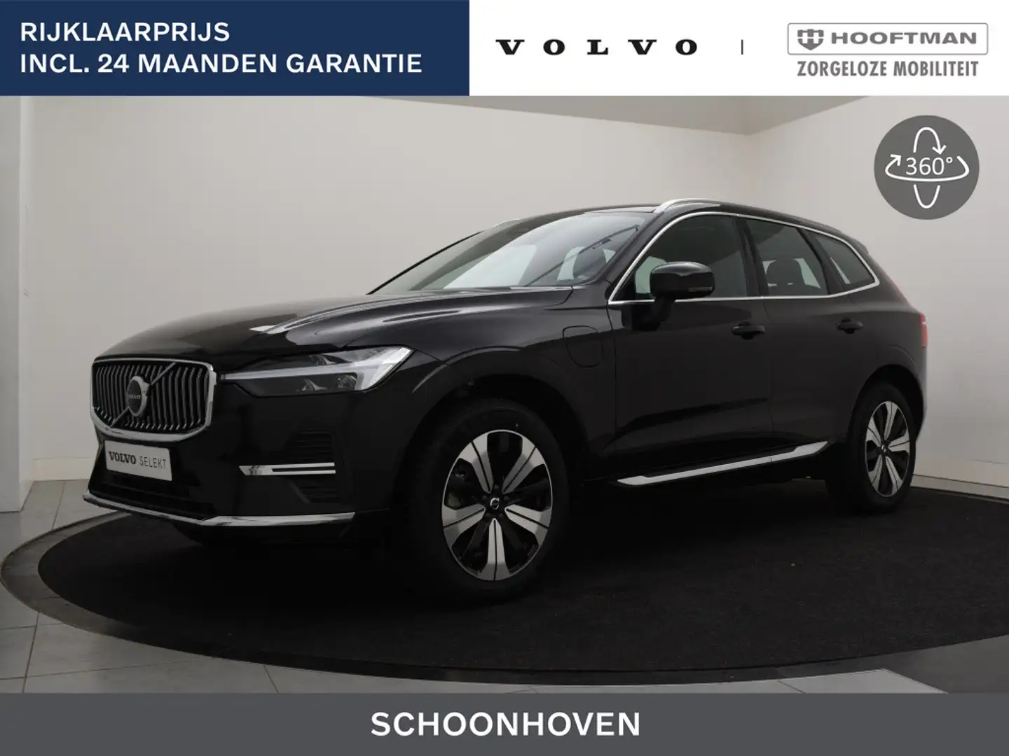 Volvo XC60 T6 PLUG-IN HYBRID LONG RANGE PLUS BRIGHT SCHUIFDAK Zwart - 1