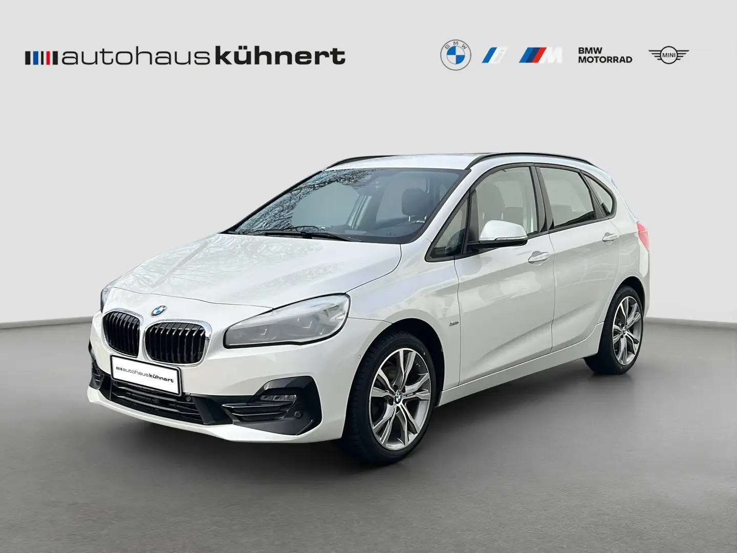 BMW 218 d Active Tourer SportLine LED AHK HiFi Navi RFK PD Weiß - 1