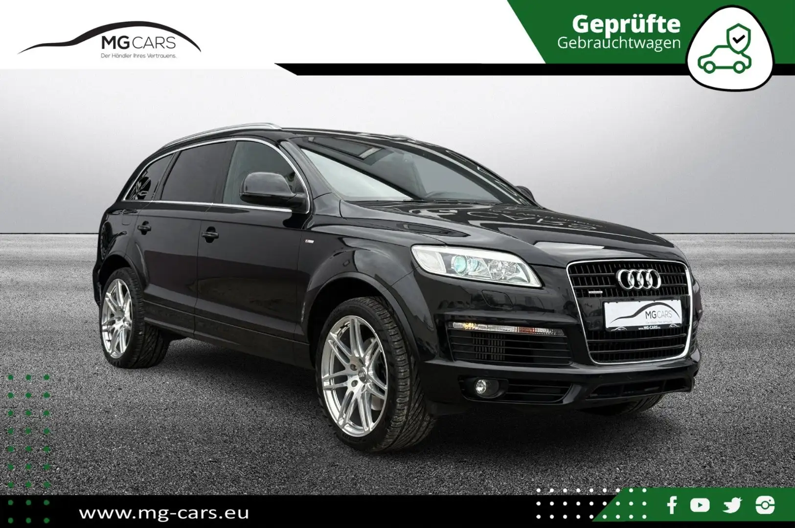 Audi Q7 3.0 TDI~Quattro~S-Line+ Bose~21'Zoll~Kamera! Black - 1