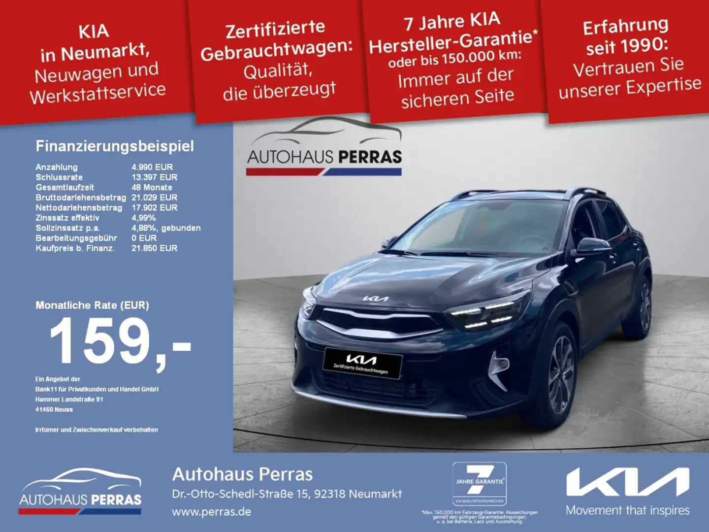 Kia Stonic 1.0 T-GDI 100 48V DCT Spirit Carplay, Navi Noir - 1