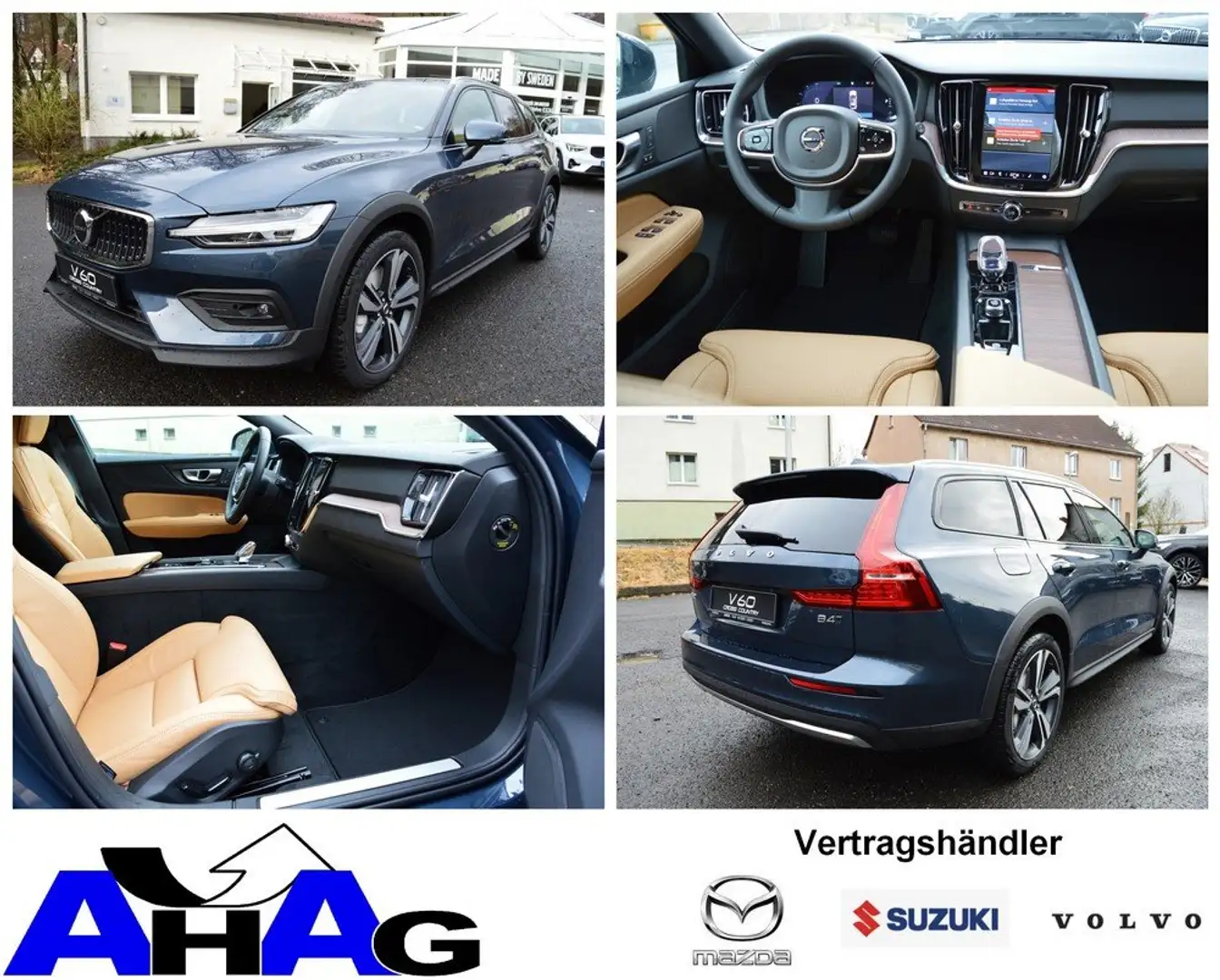 Volvo V60 Cross Country B4 D AWD Plus *8 Pakete!* Blauw - 1
