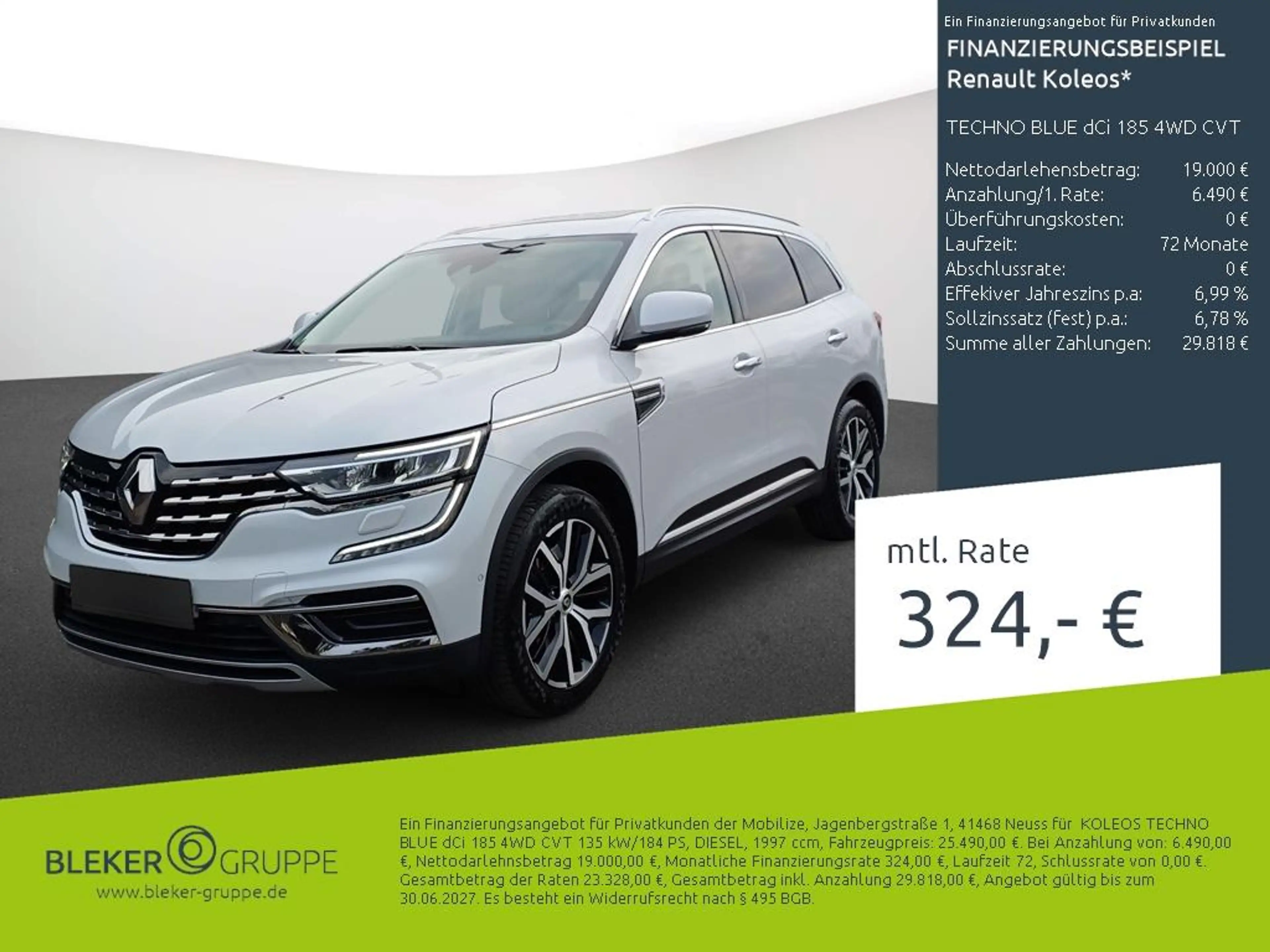 Renault Koleos TECHNO BLUE dCi 185 4WD CVT