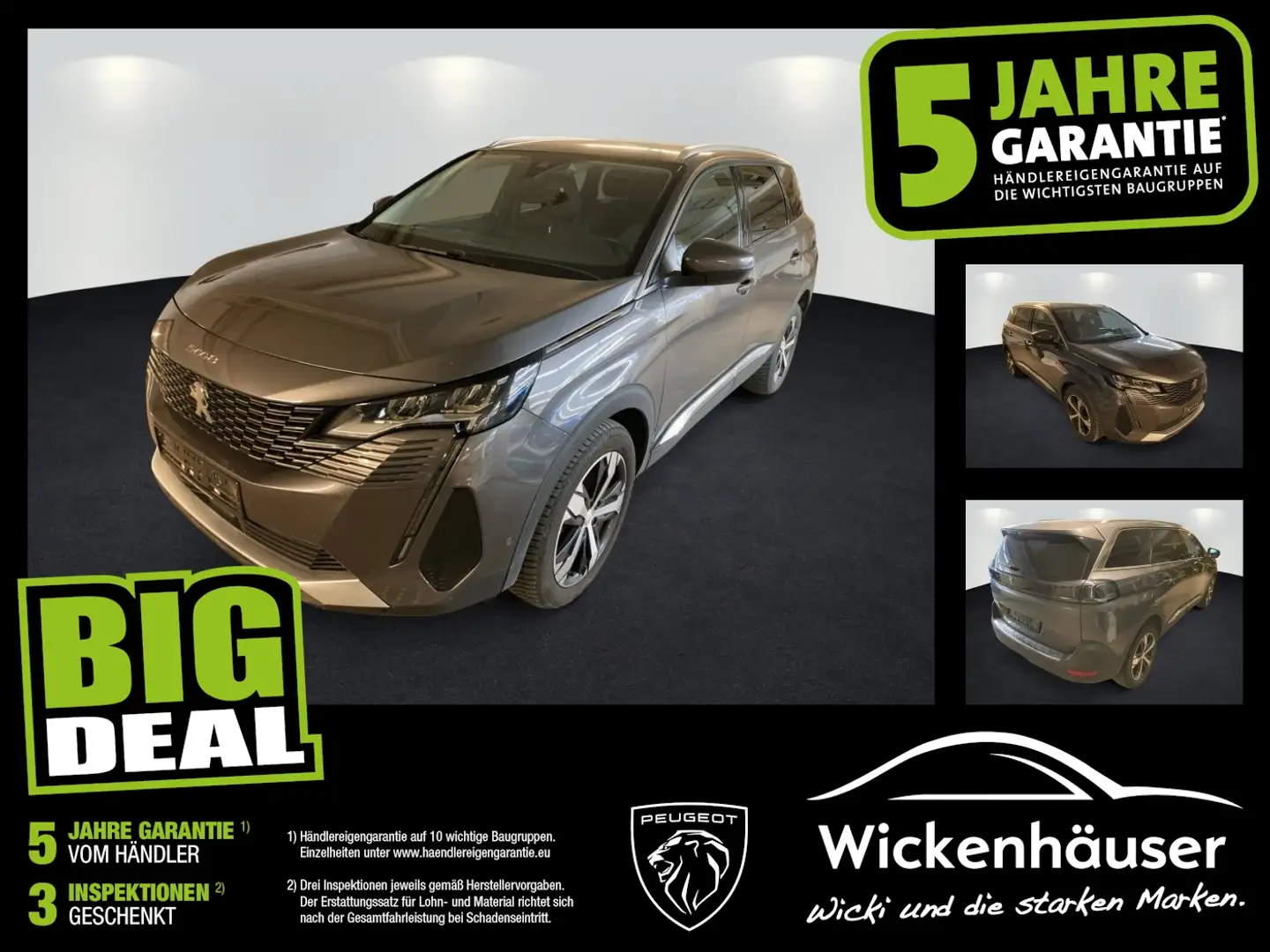 Peugeot 5008 PureTech 130 Allure Pack Kamera360 elHeckkl Gris - 1