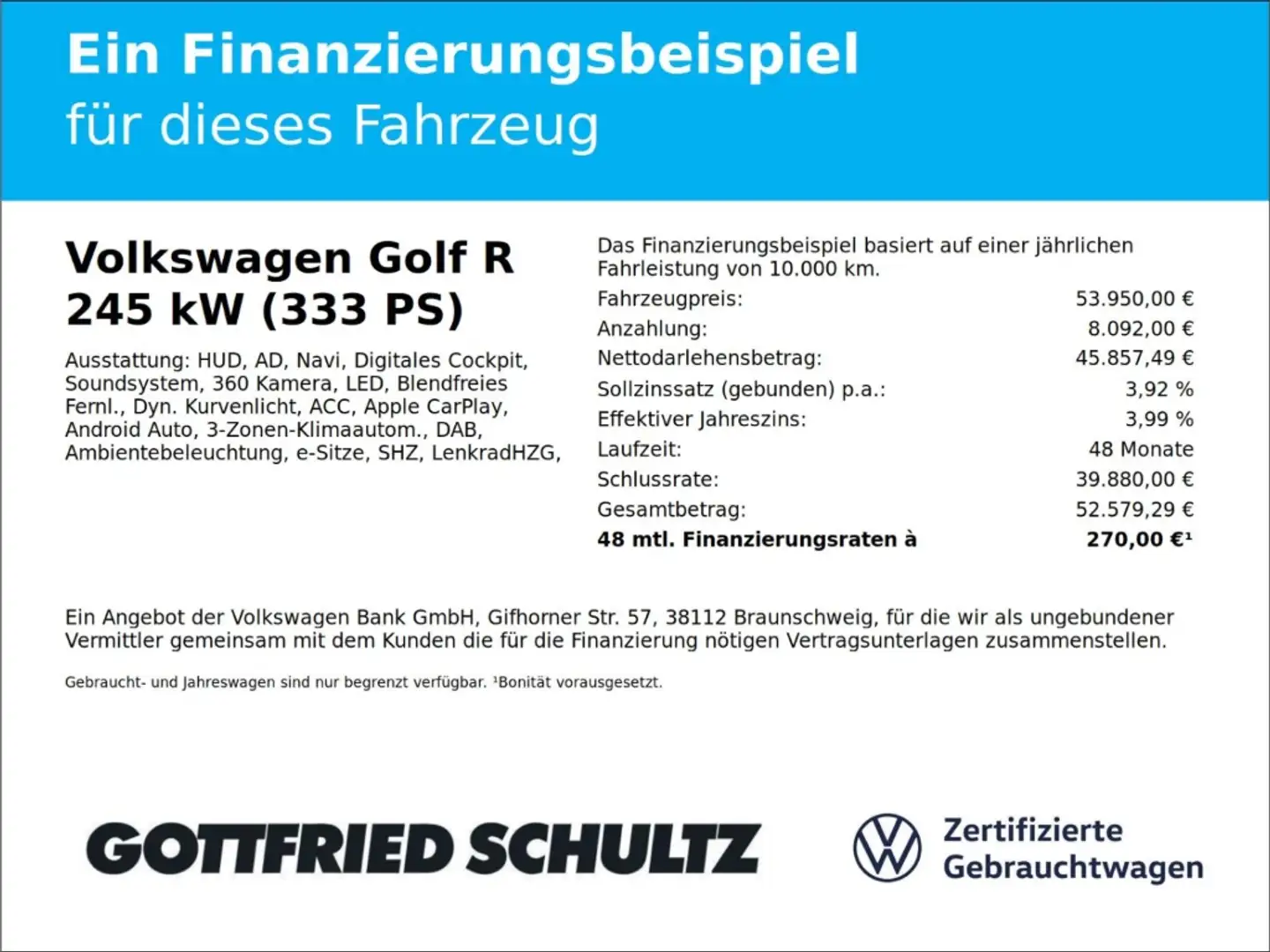 Volkswagen Golf R VIII Lim. 2.0 TSI 245 kW (333 PS) 4Motion Black Ed Černá - 2