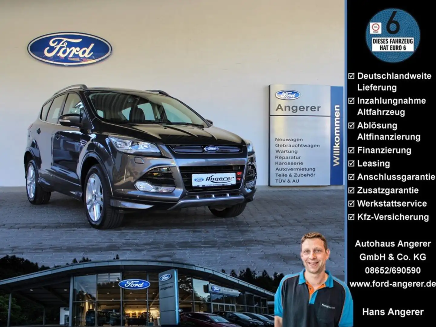 Ford Kuga Individual 4x4 Xenon,Navi,WinPak,PDC,RFK,AHK,8-F Gris - 1