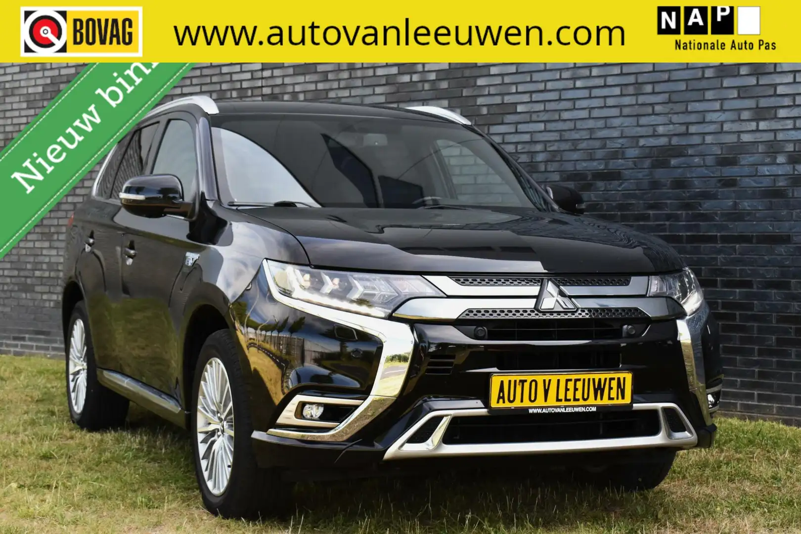 Mitsubishi Outlander 2.4 PHEV Diamand Edition LEDER VOL! 360º CAMERA/RO Zwart - 1