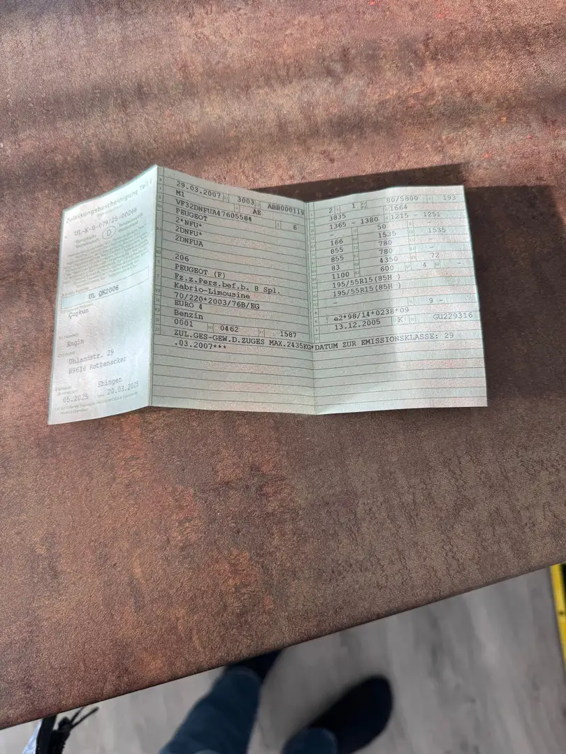 Peugeot 206 206 CC 135 Platinum Schwarz - 1