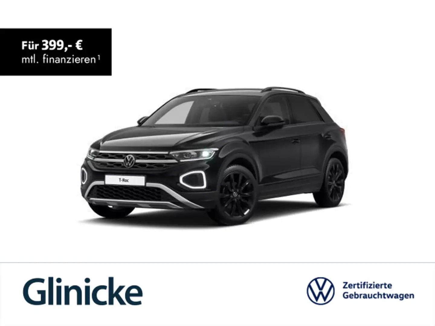 Volkswagen T-Roc Style 2.0 TDI AHK/StHz/Nav/Kam/18''/EasyOp Schwarz - 1