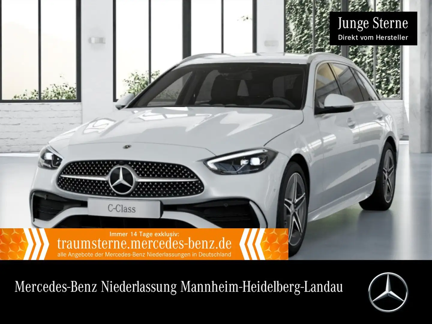 Mercedes-Benz C 300 d T AMG+LED+STHZG+KAMERA+TOTW+KEYLESS+9G Weiß - 1