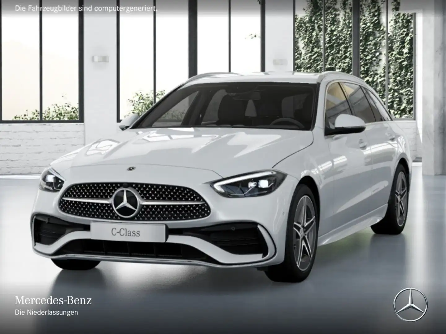 Mercedes-Benz C 300 d T AMG+LED+STHZG+KAMERA+TOTW+KEYLESS+9G Weiß - 2