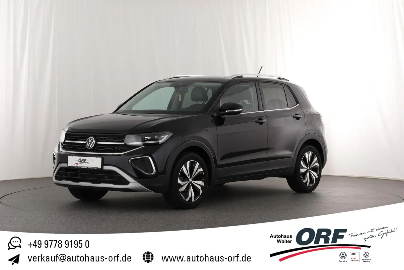 Volkswagen T-Cross 1.0 TSI Style DSG NAVI MATRIX VIRTUAL DAB APP ALU Schwarz - 1