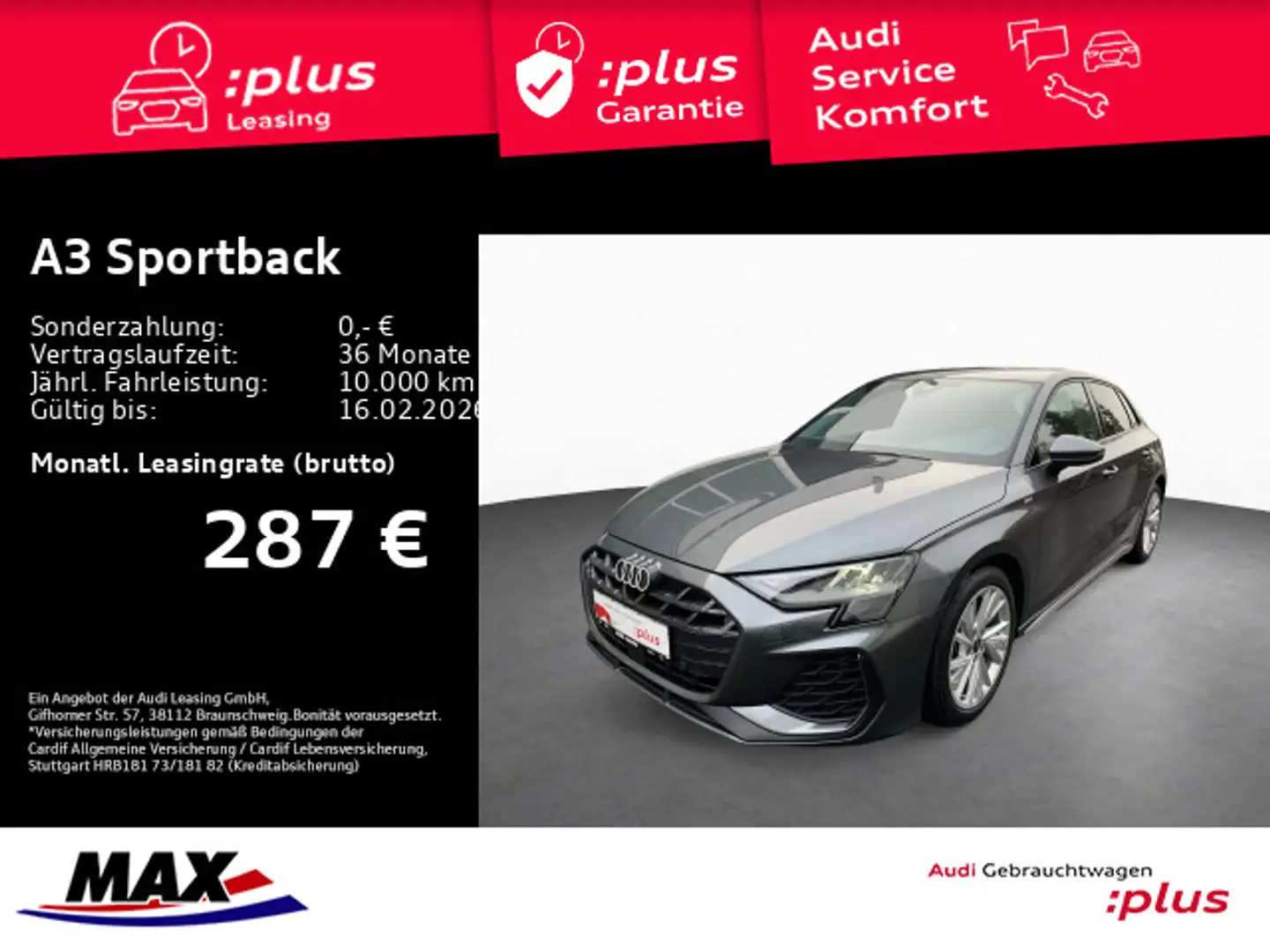 Audi A3 35 TDI S LINE NAVI PLUS+KAMERA+ALU+ Grau - 1