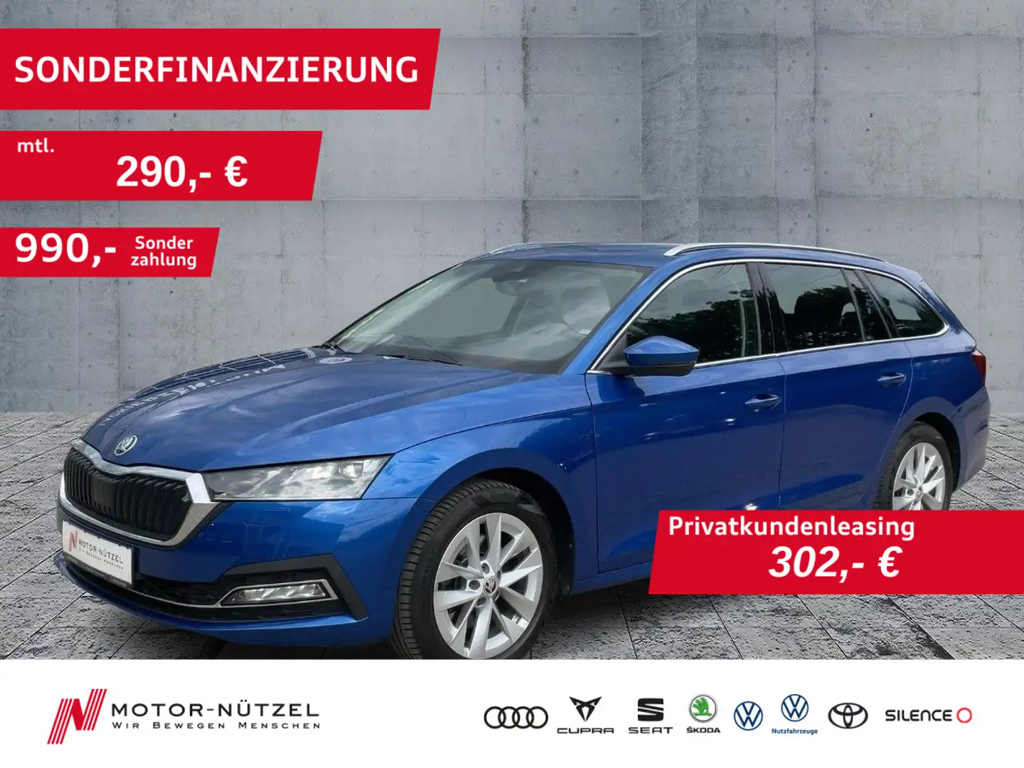 Skoda Octavia Combi 2.0 TDI 4x4 DSG MATRIX+NAV+ACC+AHK Blau - 1