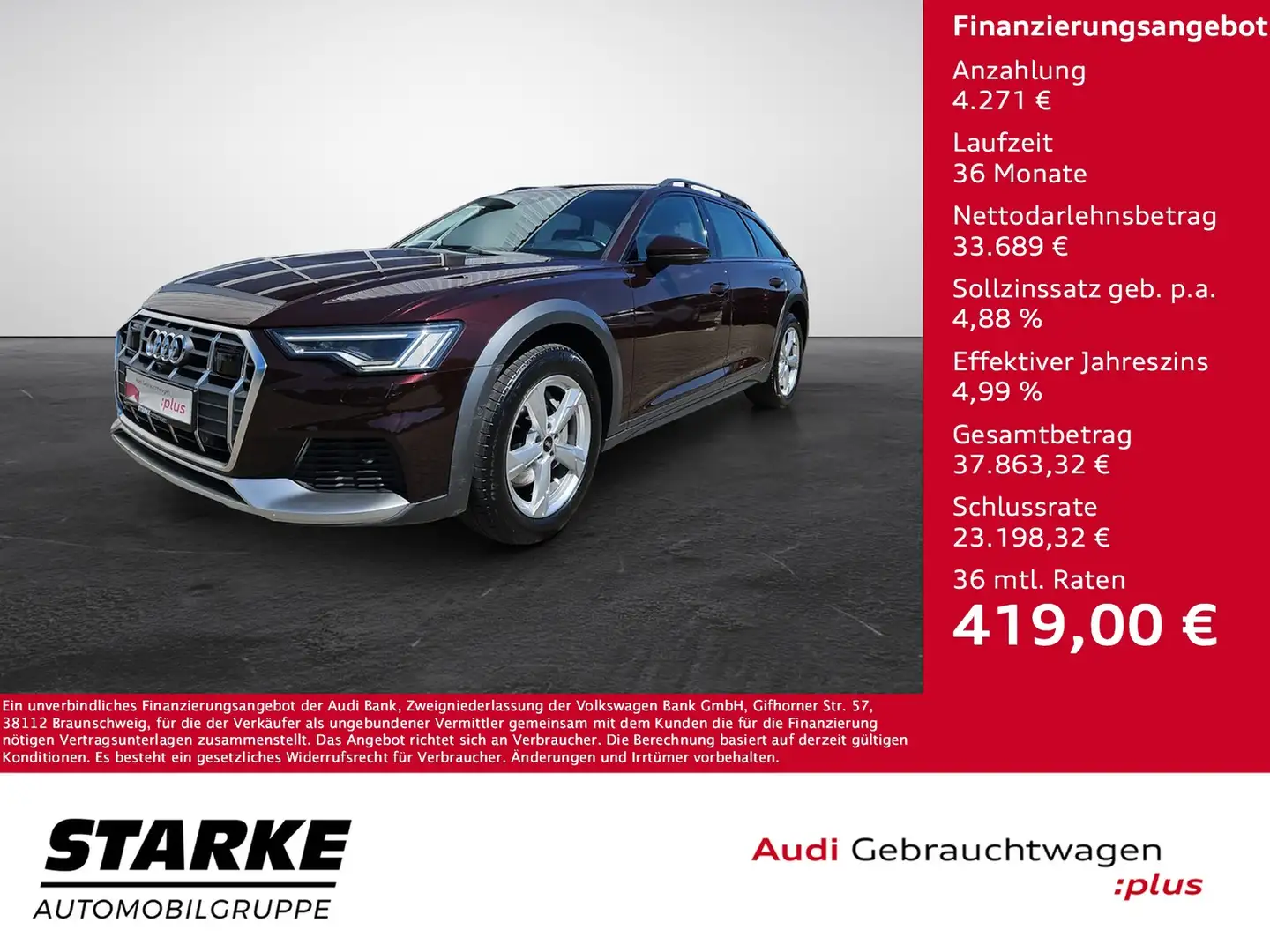 Audi A6 allroad 50 TDI tiptronic quattro NaviPlus Matrix HeadUp... Rot - 1