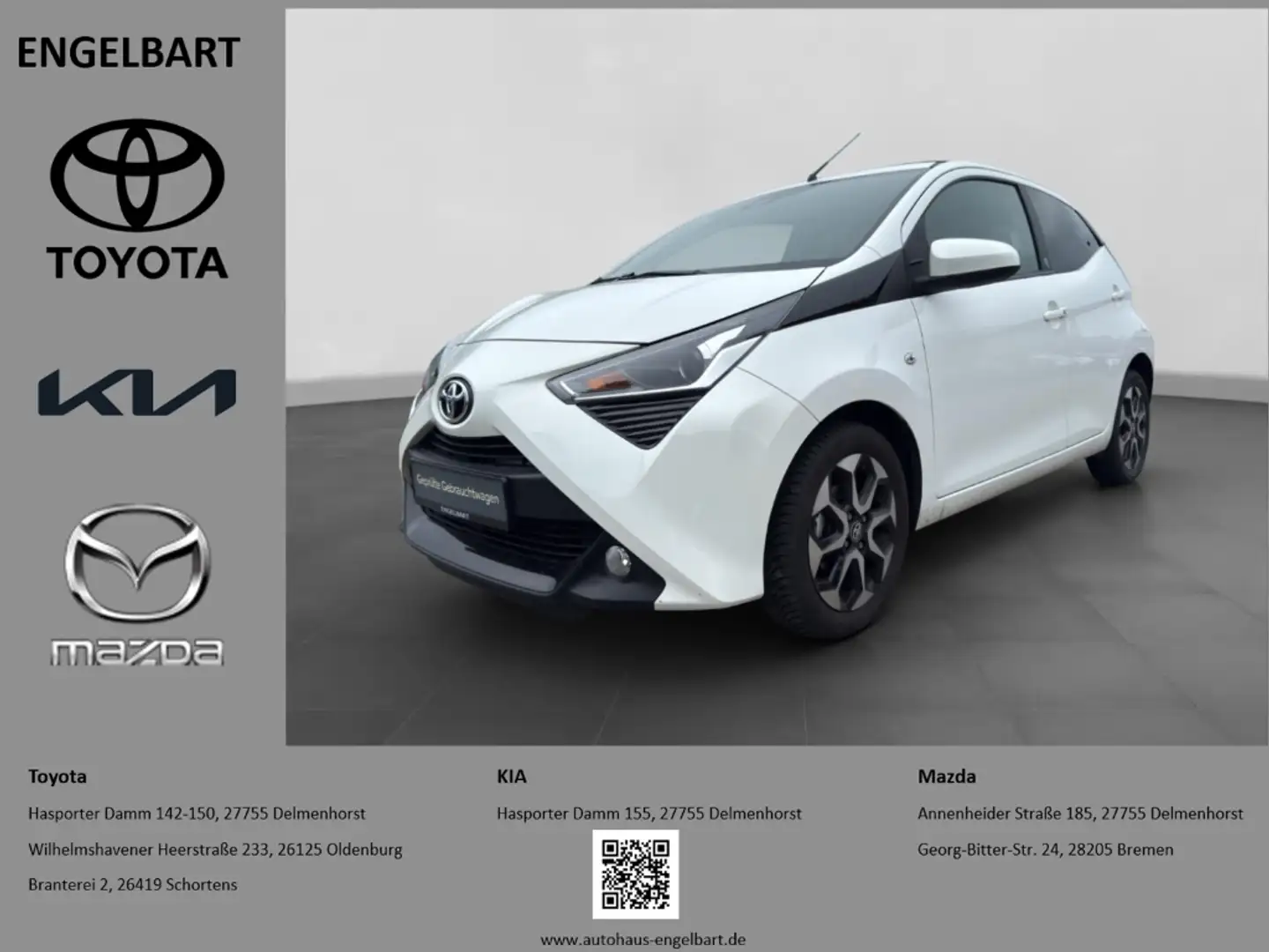 Toyota Aygo Team D Faltdach Klimaautomatik Einparksensoren hin Weiß - 1