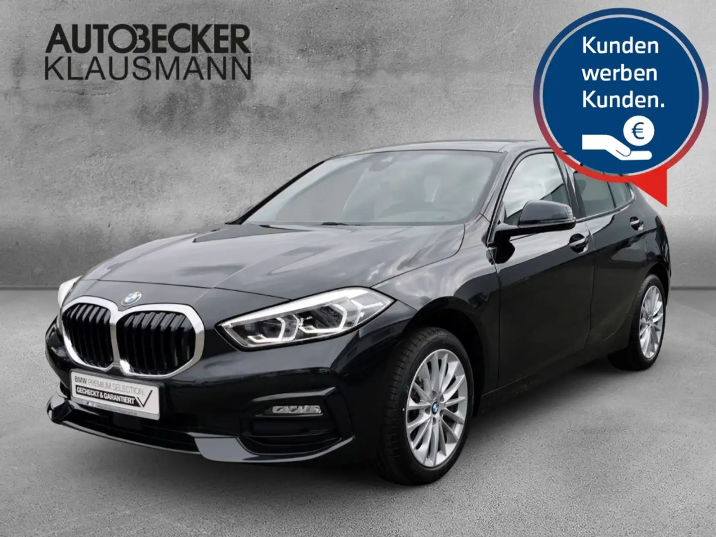BMW 118 i Sport Line 17''LC PROF NAVI AHK LED M-LENKRAD PD Schwarz - 1