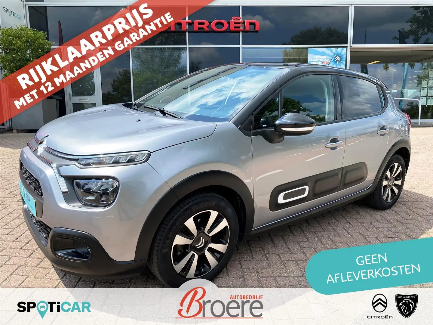 Citroen C3 1.2 83pk Shine | parkeersensoren, 16 inch velgen, Gris - 1