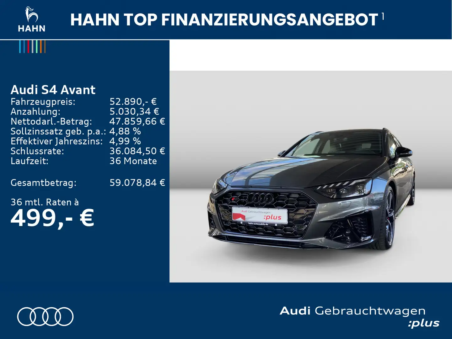 Audi S4 TDI quattro S tronic Virtual Matrix CAM Grau - 2