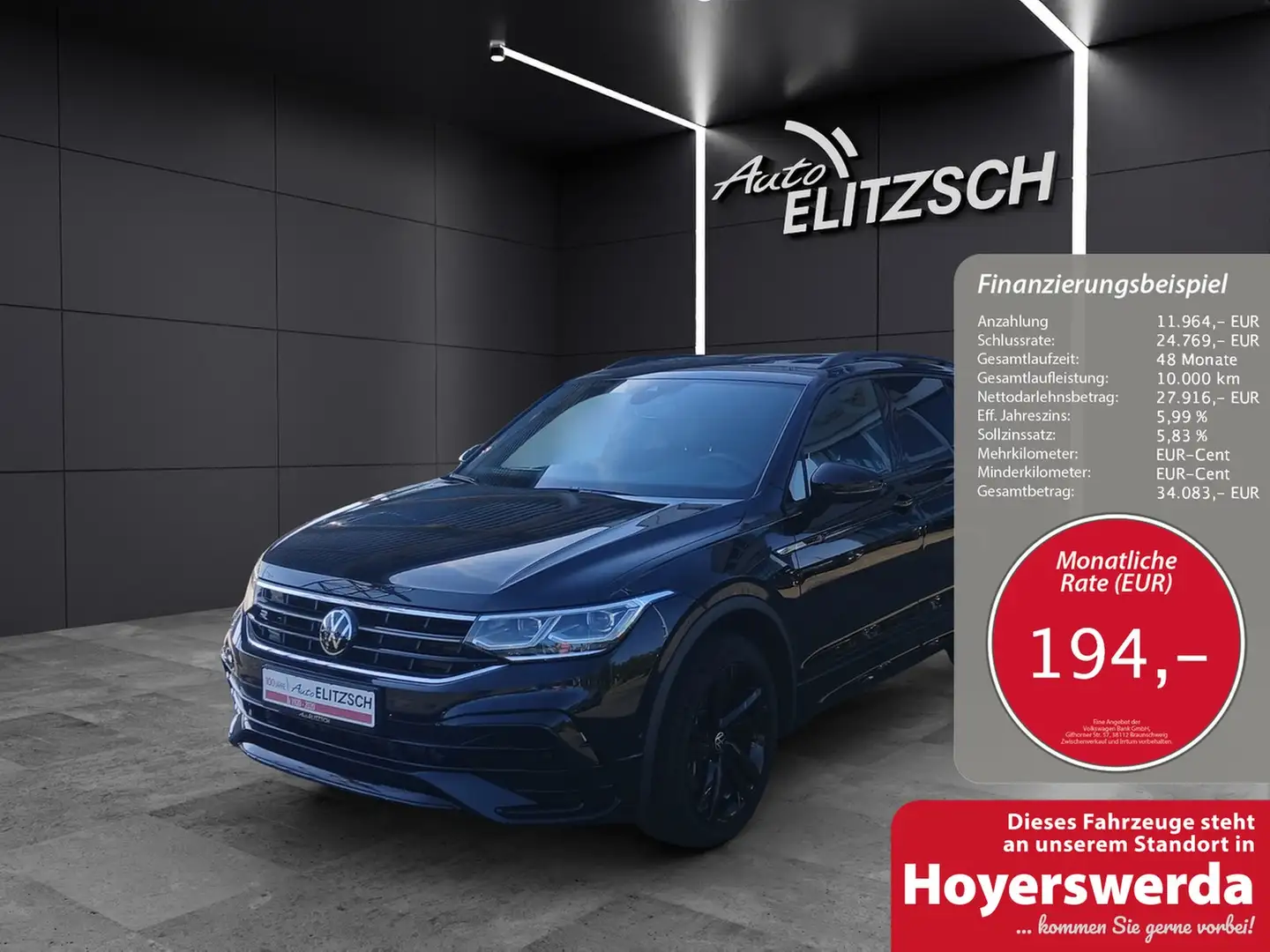 Volkswagen Tiguan Allspace TSI R-Line DSG 4M Matrix Navi AID ACC RFK Schwarz - 1