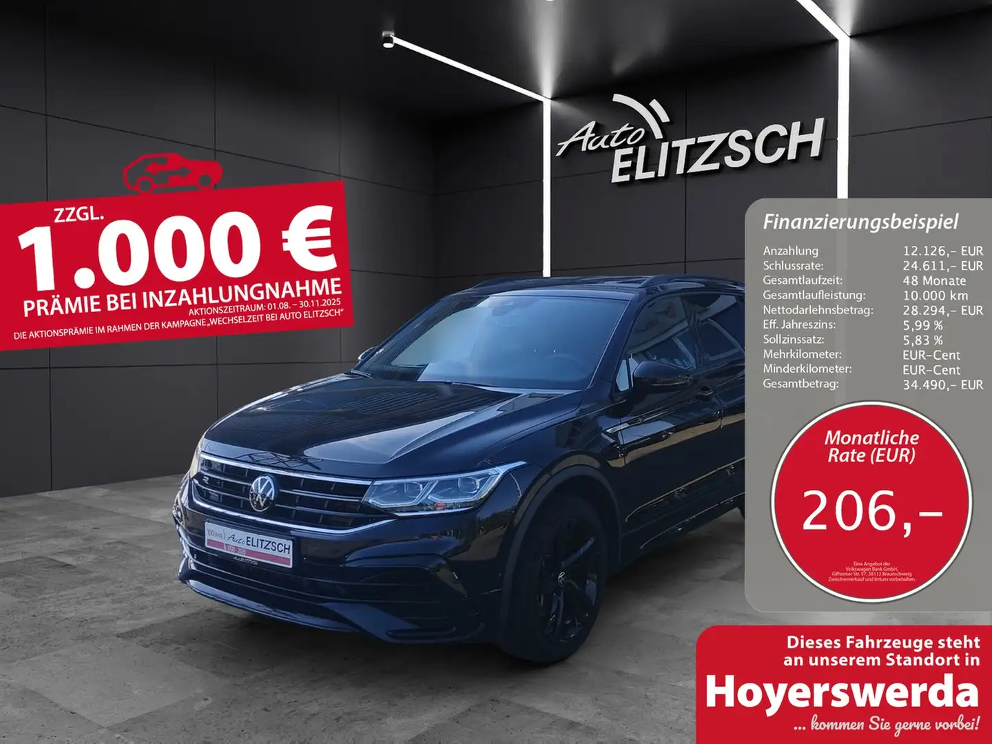Volkswagen Tiguan Allspace TSI R-Line DSG 4M Matrix Navi AID ACC RFK Schwarz - 1