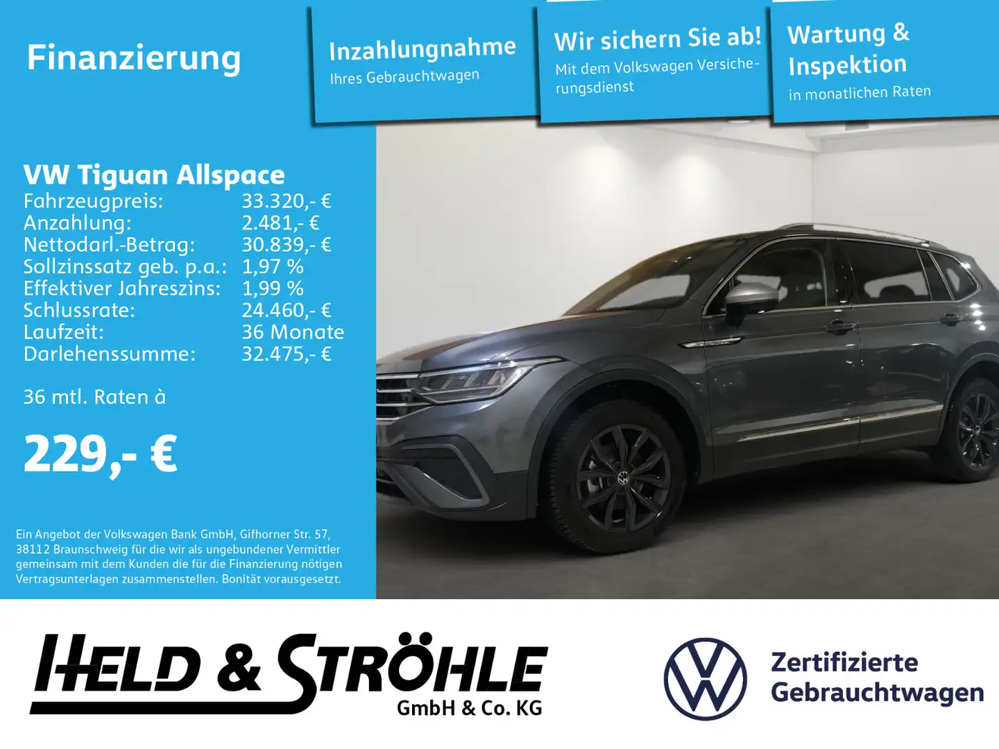 Volkswagen Tiguan Allspace MOVE 1.5 TSI DSG LED AHK 7S 18" Gri - 1