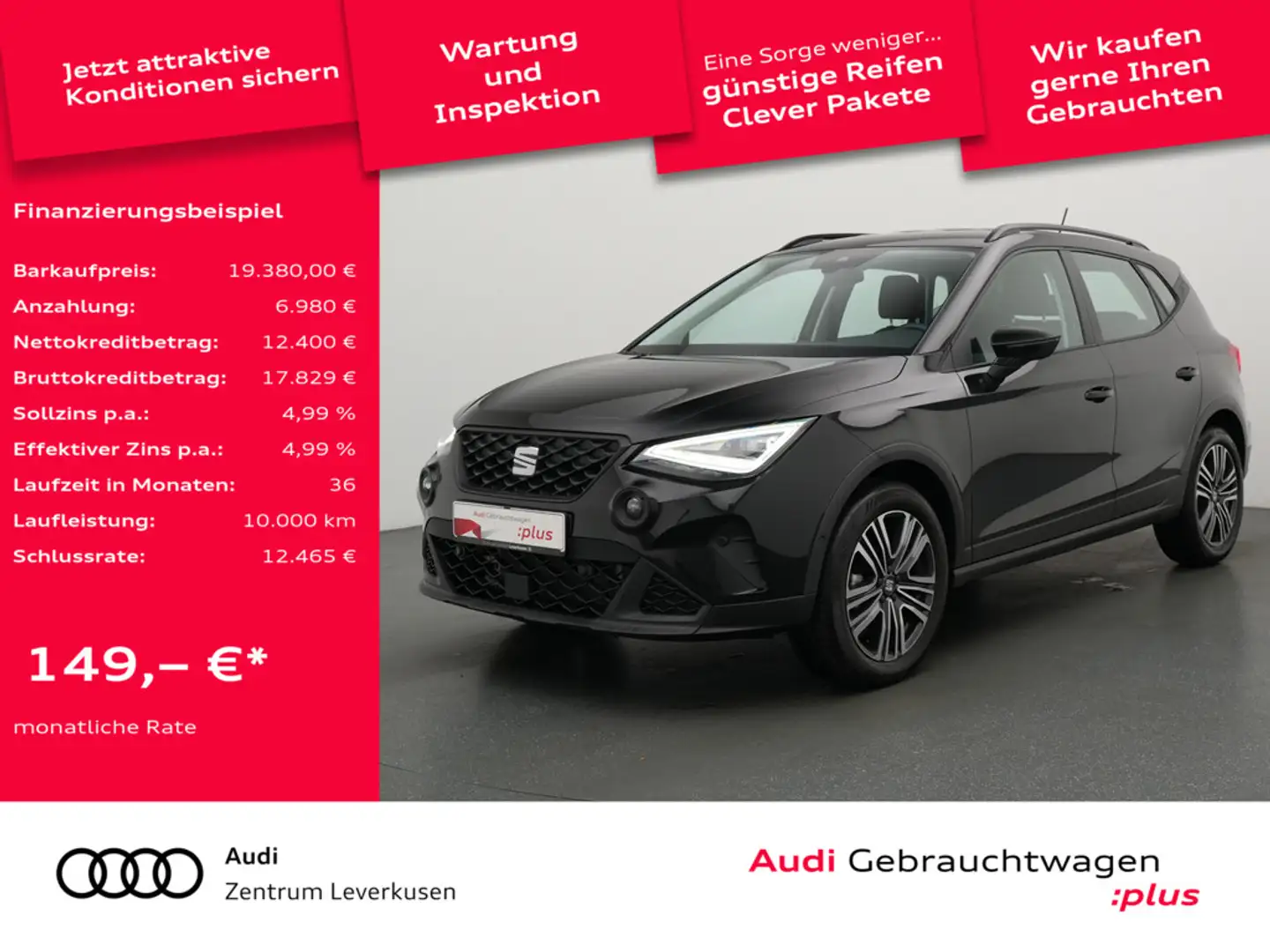 SEAT Arona Style DSG ACC KAM SHZ PDC Schwarz - 1