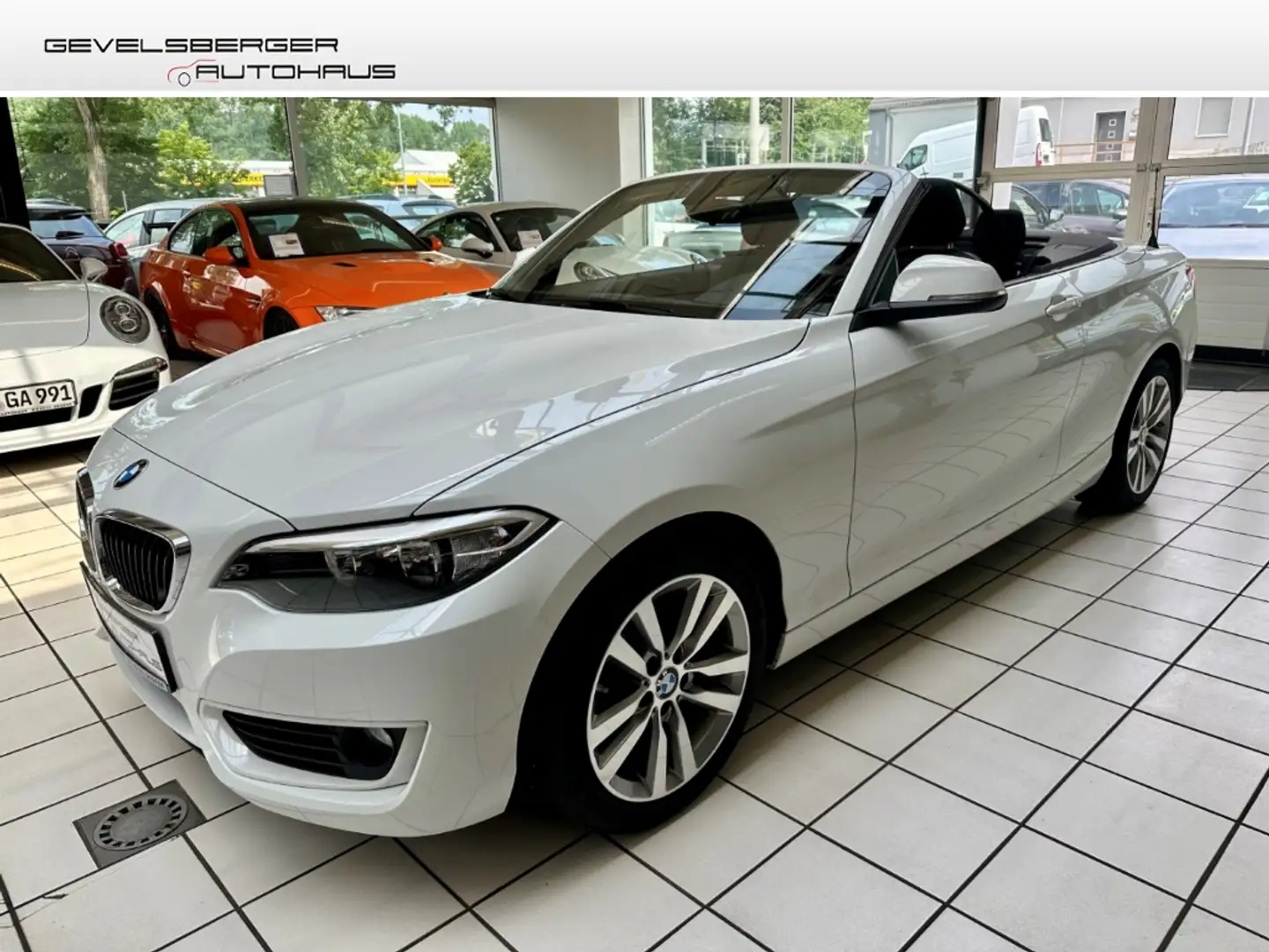 BMW 218 i Advantage Cabrio 2.Hand AHK-abnehmbar Klimaautom Fehér - 1