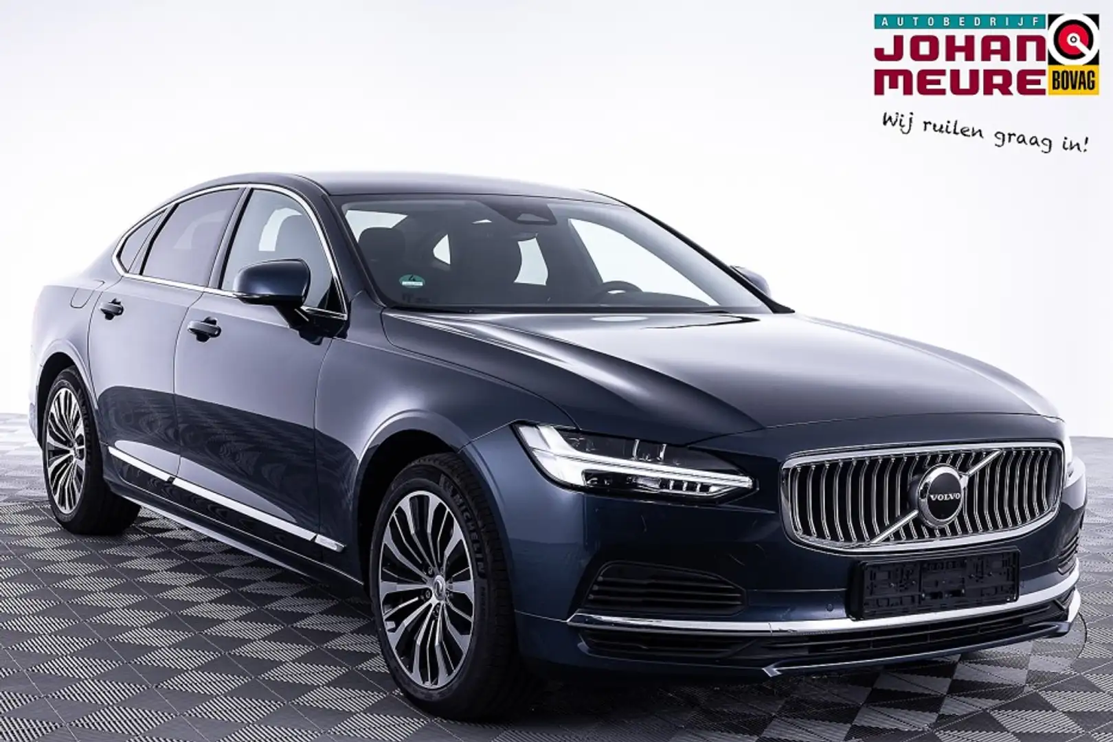 Volvo S90 T8 AWD Recharge Plus Bright | LEDER | Blauw - 1