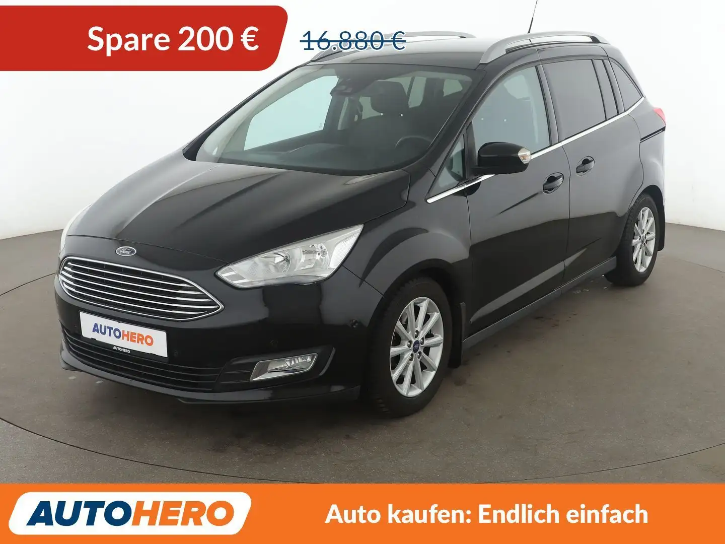Ford Grand C-Max 1.5 EcoBoost Titanium Aut.*NAVI*TEMPO*CAM*PDC*SHZ* Schwarz - 1