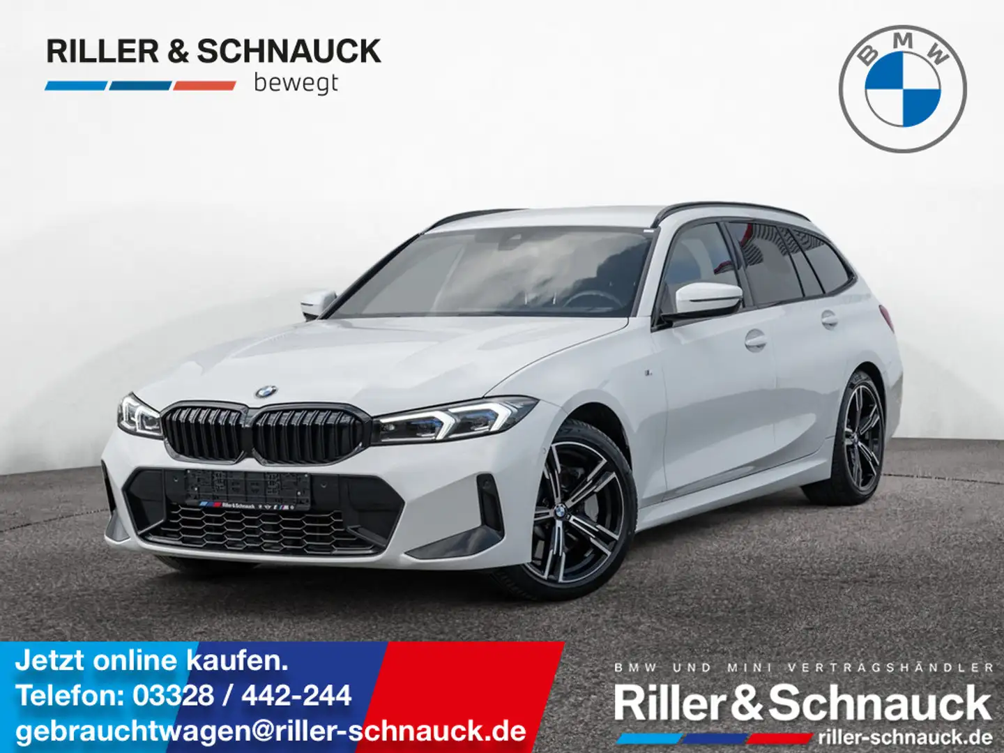 BMW 330 d Touring xDrive M-Sport LED+HUD+NAVI+KAM+ Weiß - 1