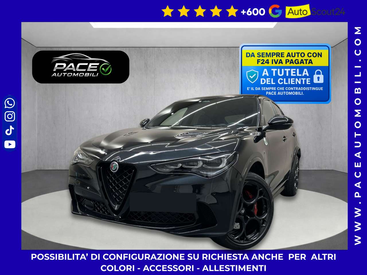 Alfa Romeo Stelvio QUADRIFOGLIO  PACCHETTO CARBONIO Q4 AT8 BI-TURBO