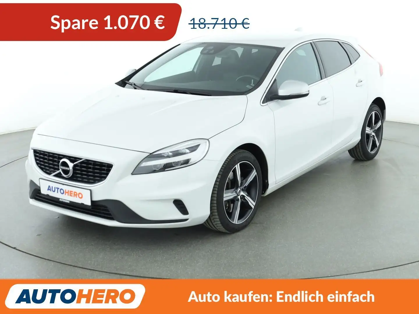 Volvo V40 2.0 D4 R-Design Aut.*NAVI*LED*TEMPO*CAM*PDC*SHZ* Weiß - 1
