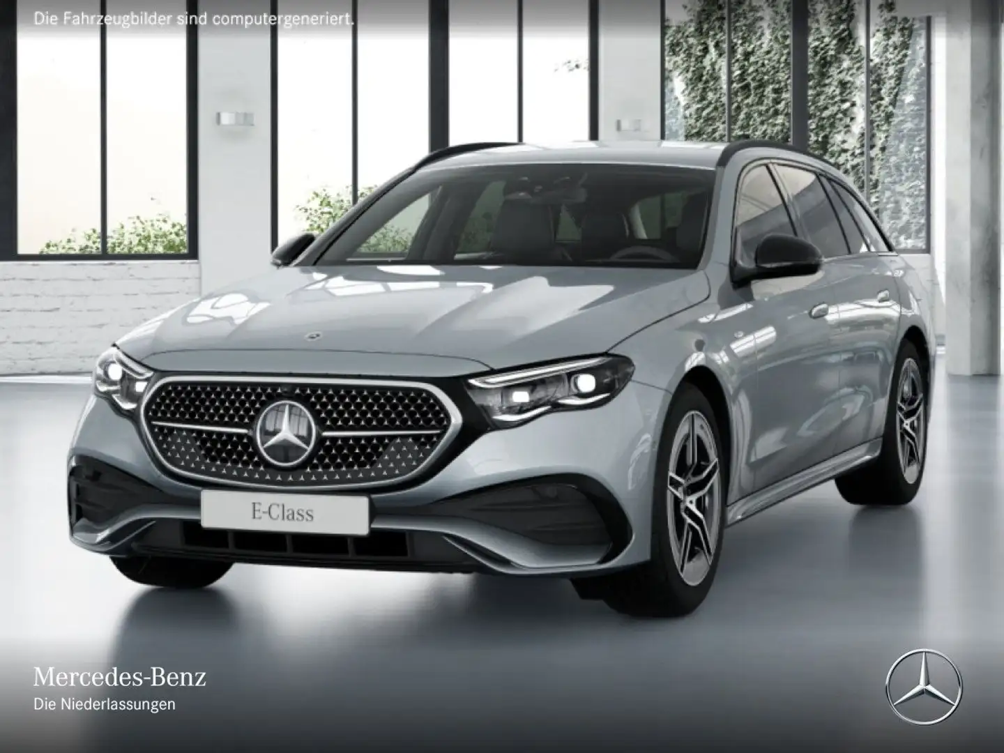 Mercedes-Benz E 300 e T Hybrid AMG Fahrass 360° Burmester Distr. Silber - 2