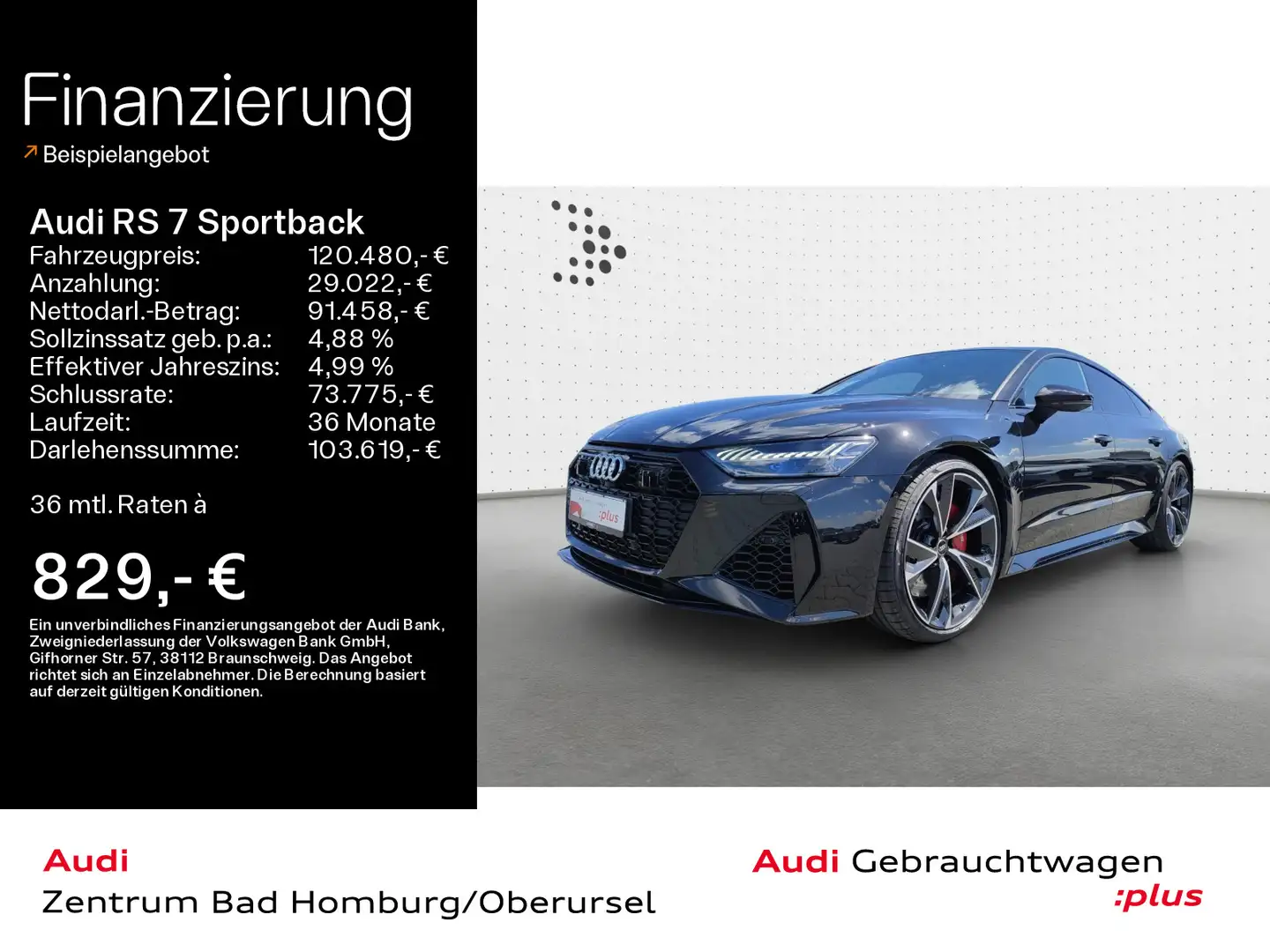 Audi RS7 performance quattro*Navi*Matrix*B Schwarz - 1
