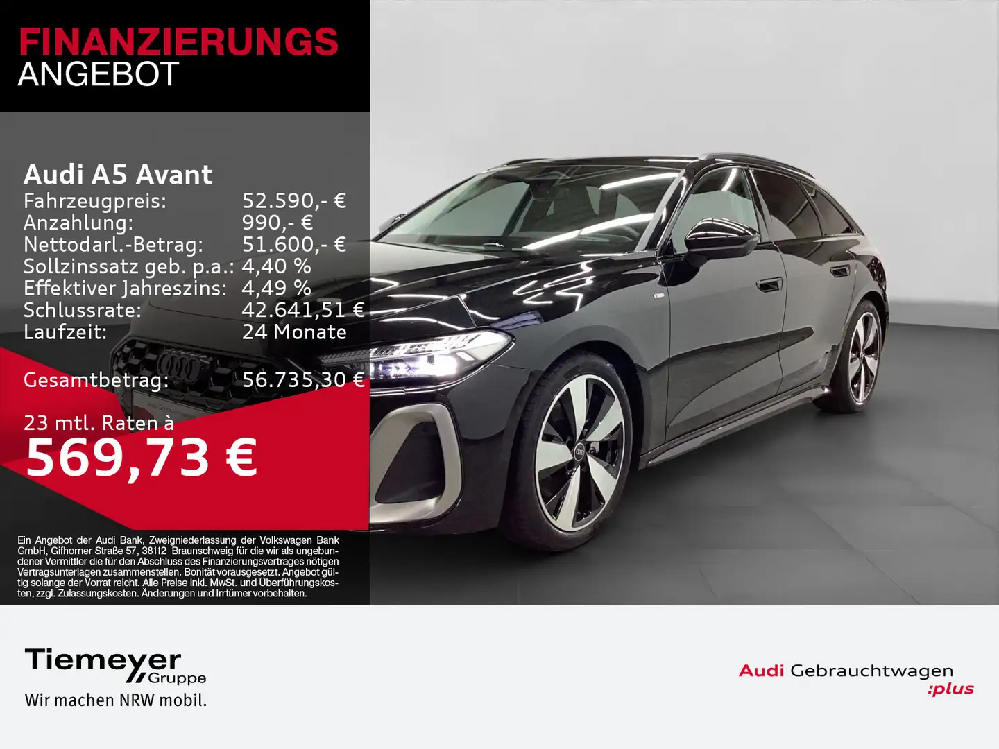 Audi A5 TDI S LINE LEDER MATRIX B&O HuD Schwarz - 1