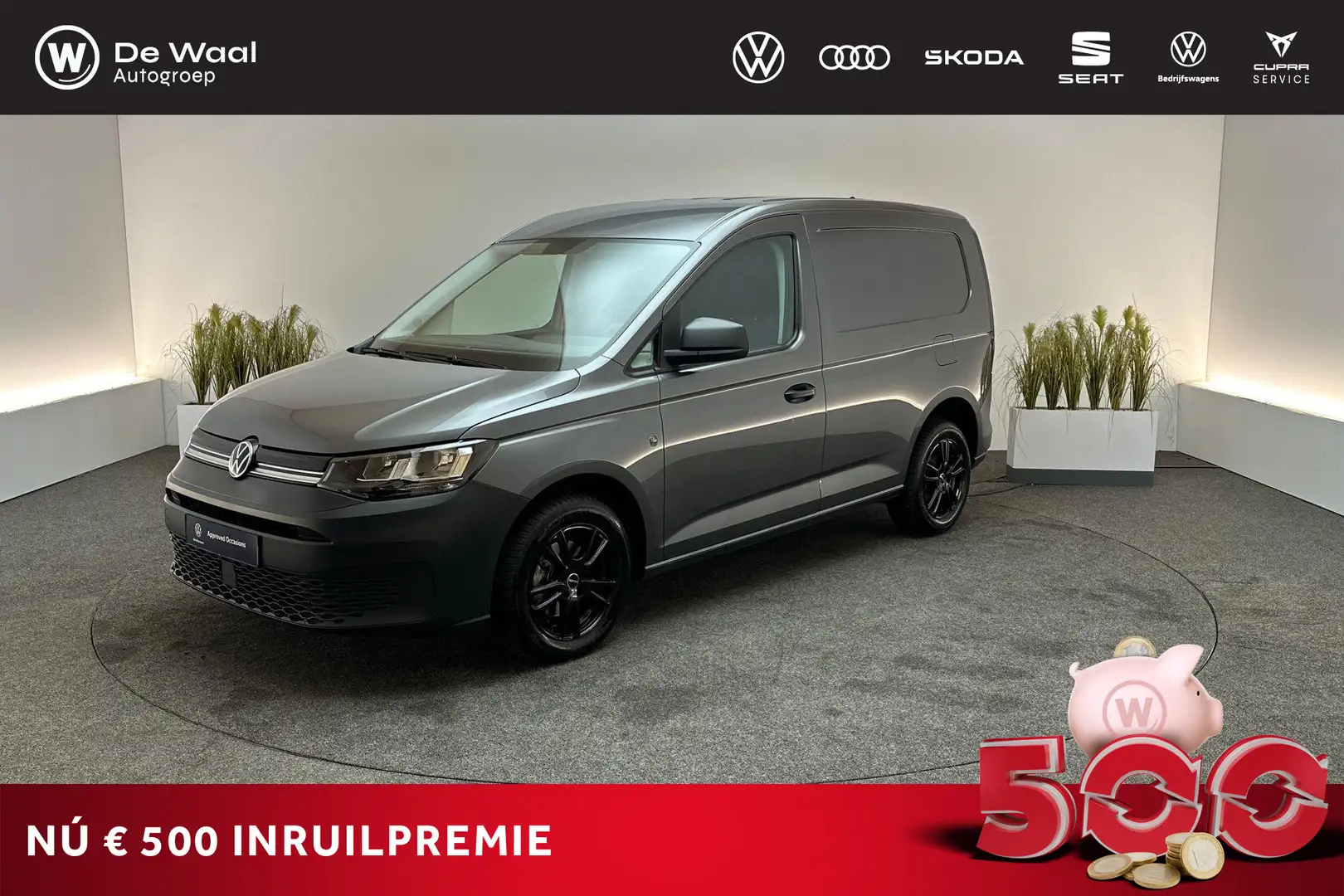 Volkswagen Caddy 2.0 TDI 102pk | Airco, Cruise Control, Parkeersens Grijs - 1