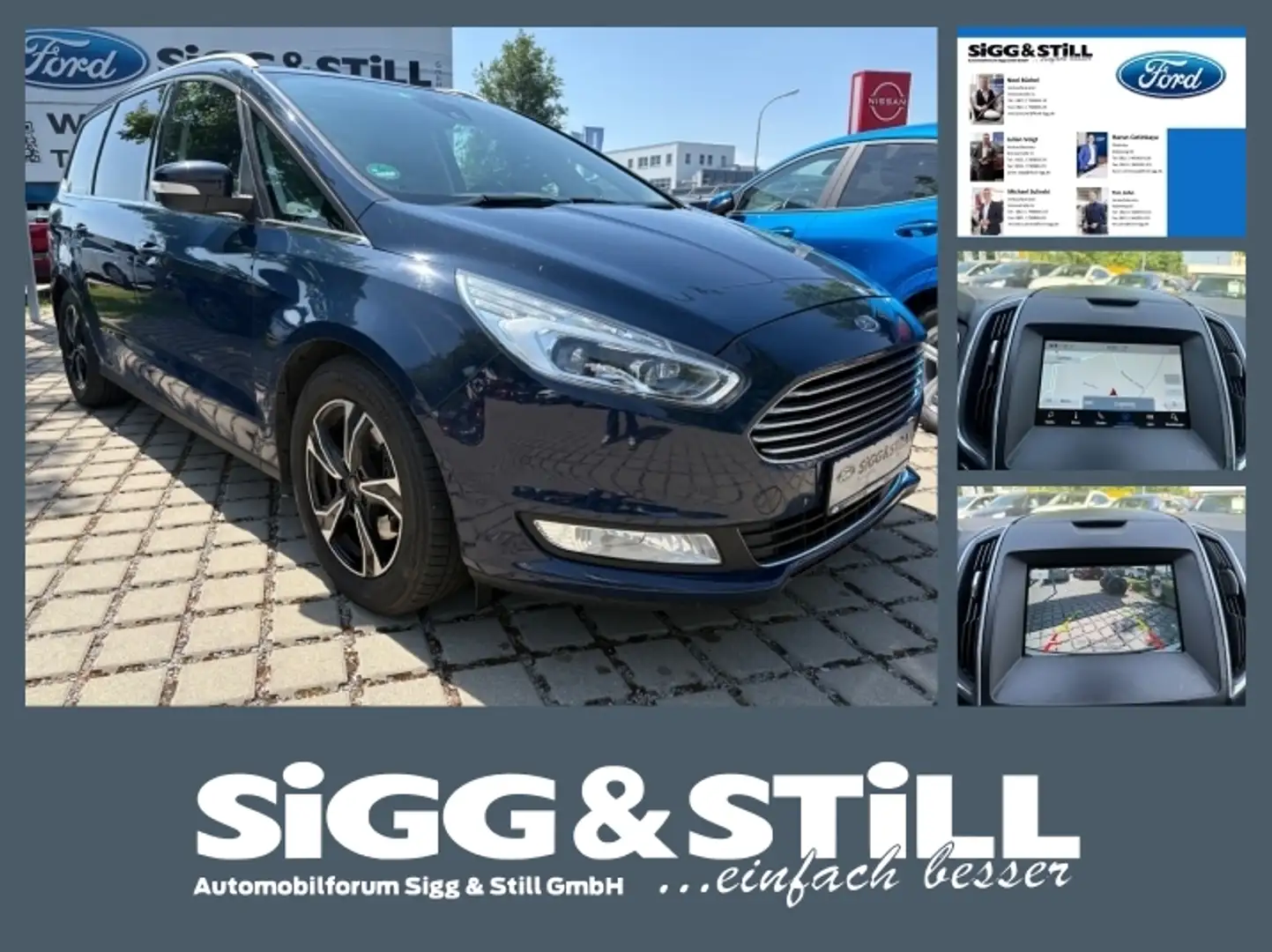 Ford Galaxy 2.0 Titanium 7-SITZER AHK*LED*ACC*NAV*STANDH Blau - 1