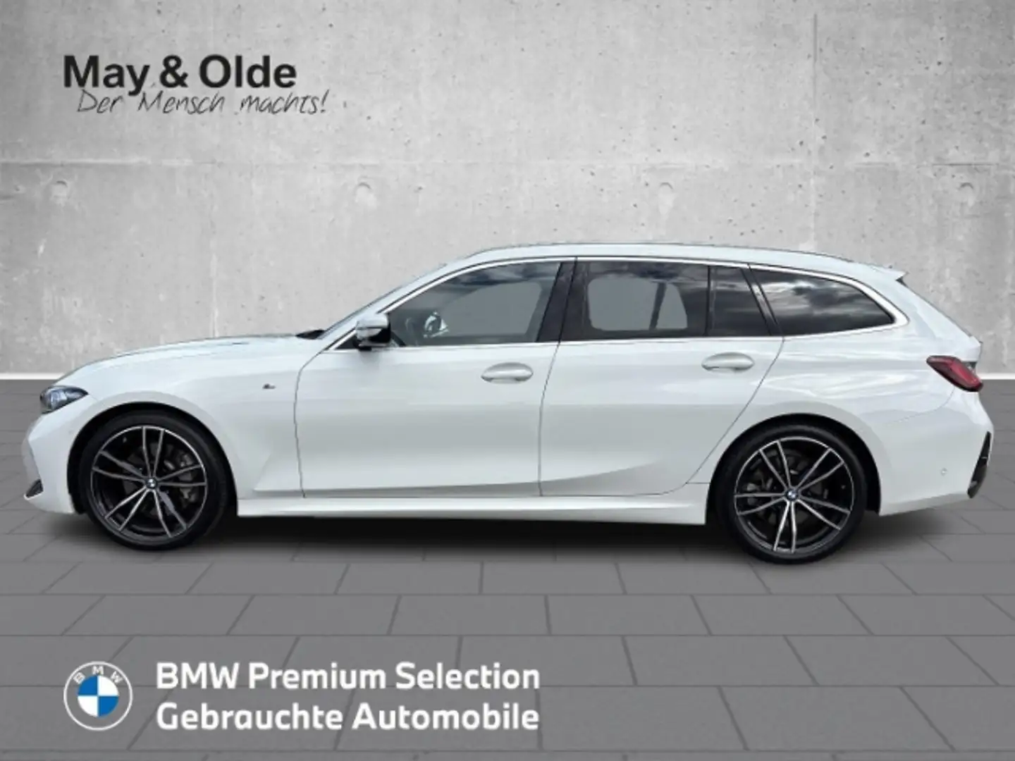 BMW 330 d Touring M SPORT AHK PANO HUD NAVI MEMORY LED Weiß - 2