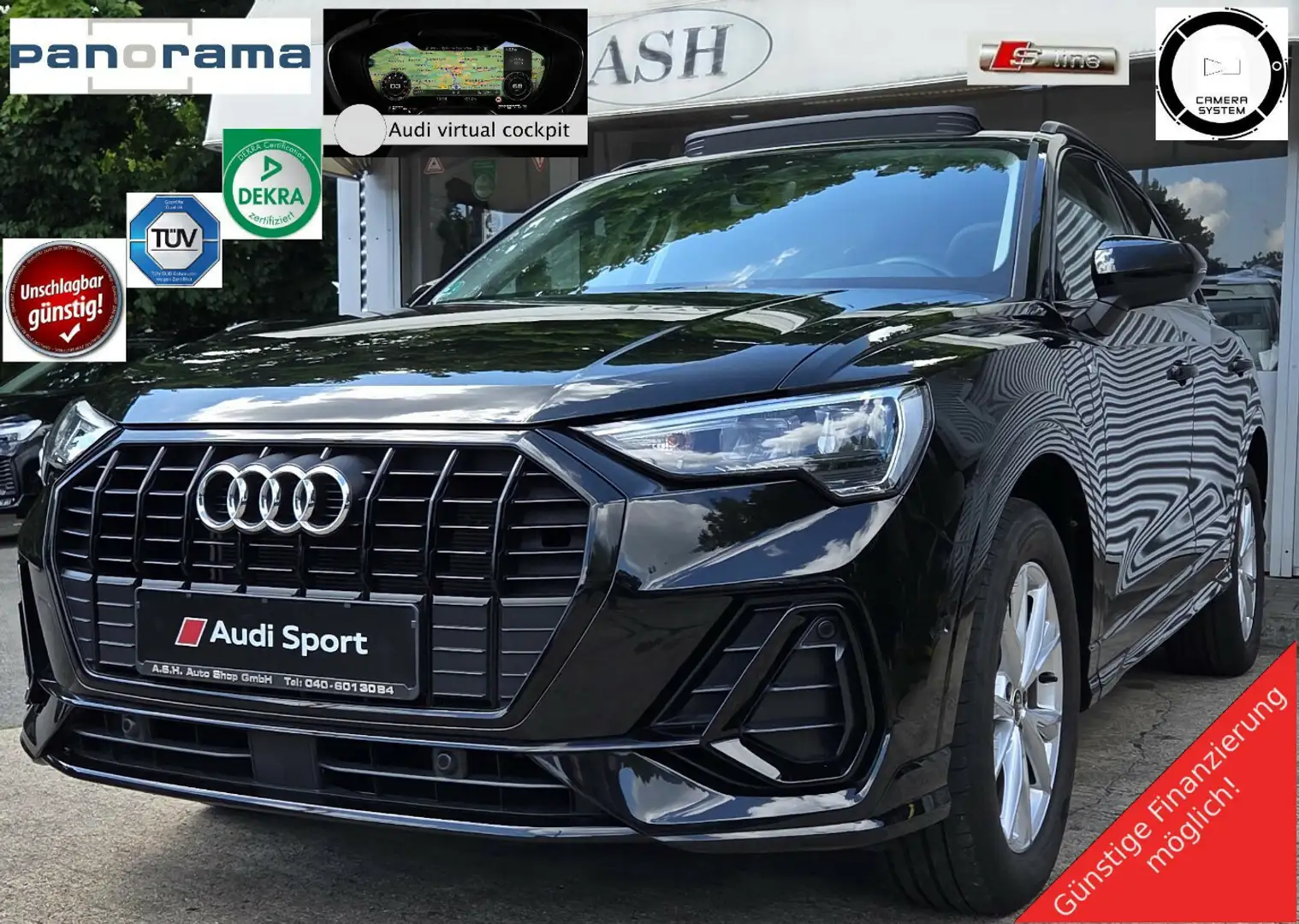 Audi Q3 TFSIe S Line,Pan.Dig.Tacho.ACC.TotW.Kam.el.Kl. Schwarz - 1