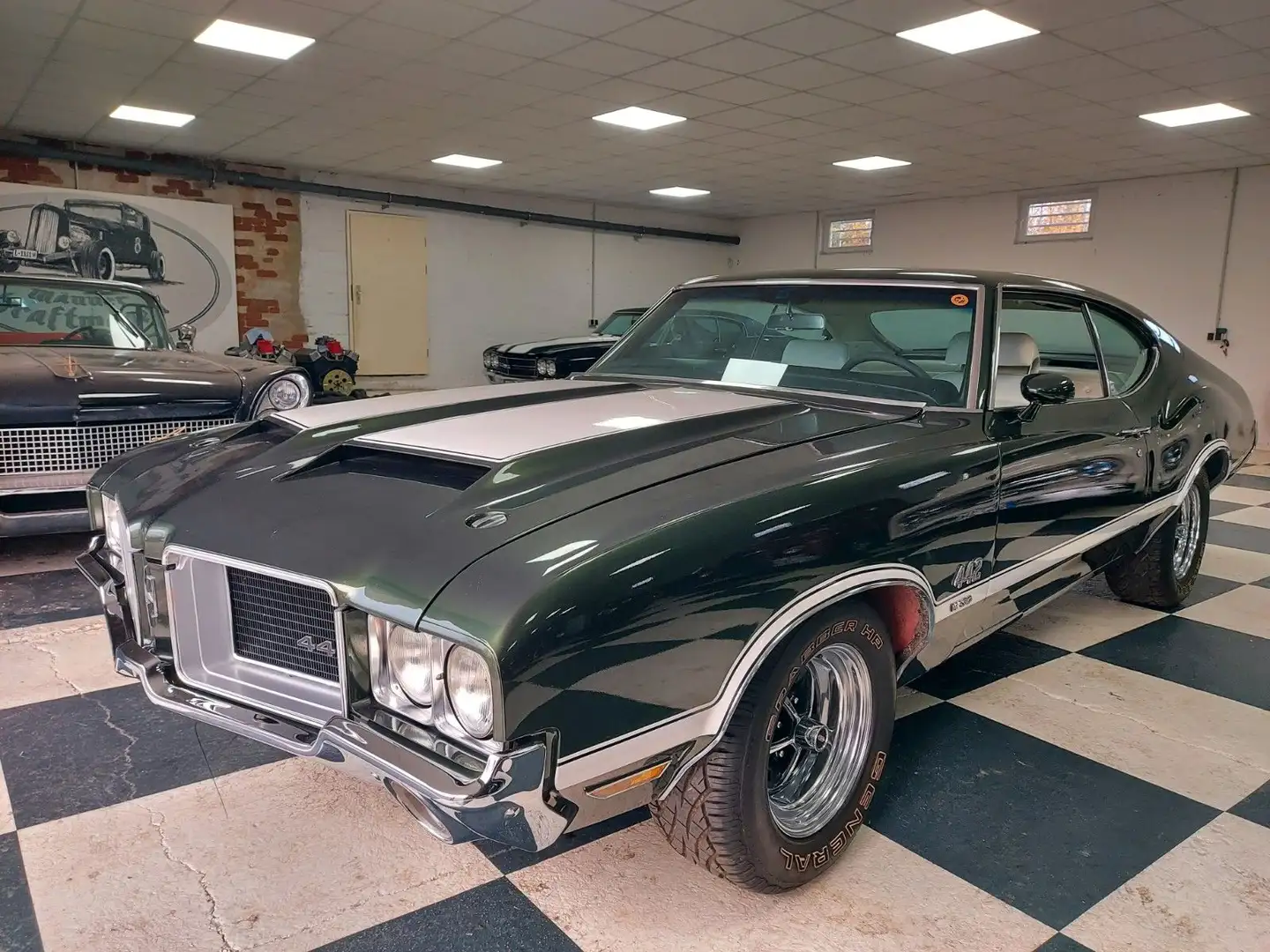 Oldsmobile Cutlass 442 V8 W30 Cabrio Coupe Hardtop H-Zulass Zöld - 1